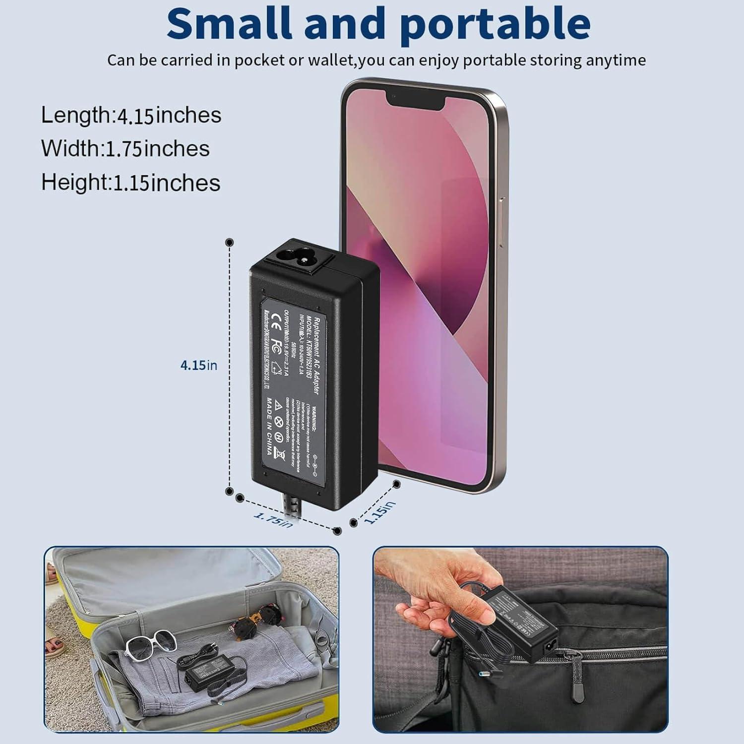 Cargador de Laptop HP 45W 19.5V 2.31A Adaptador Reemplazo