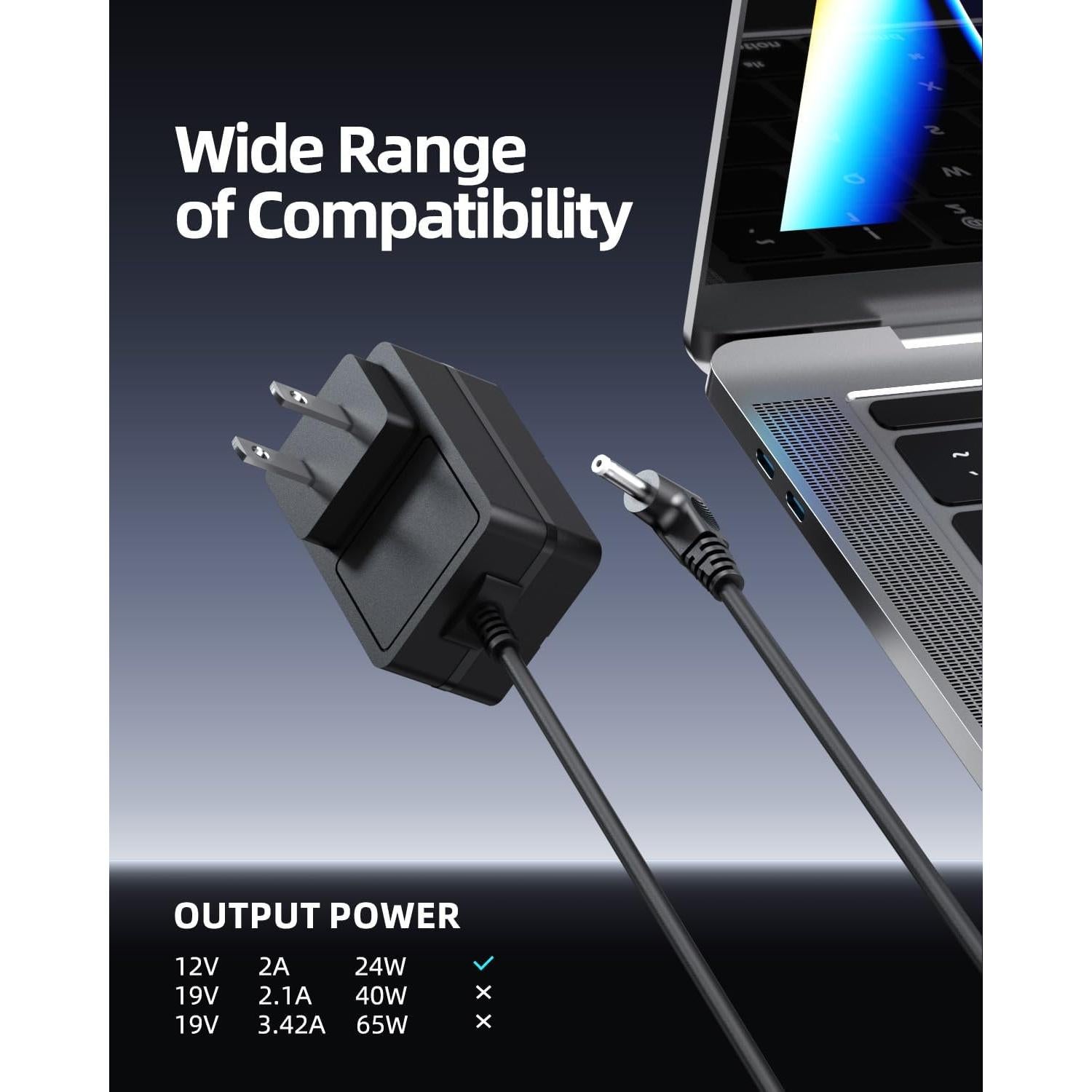 Cargador 12V 2A Zondol para Laptop Gateway GWTC116 GWTN141