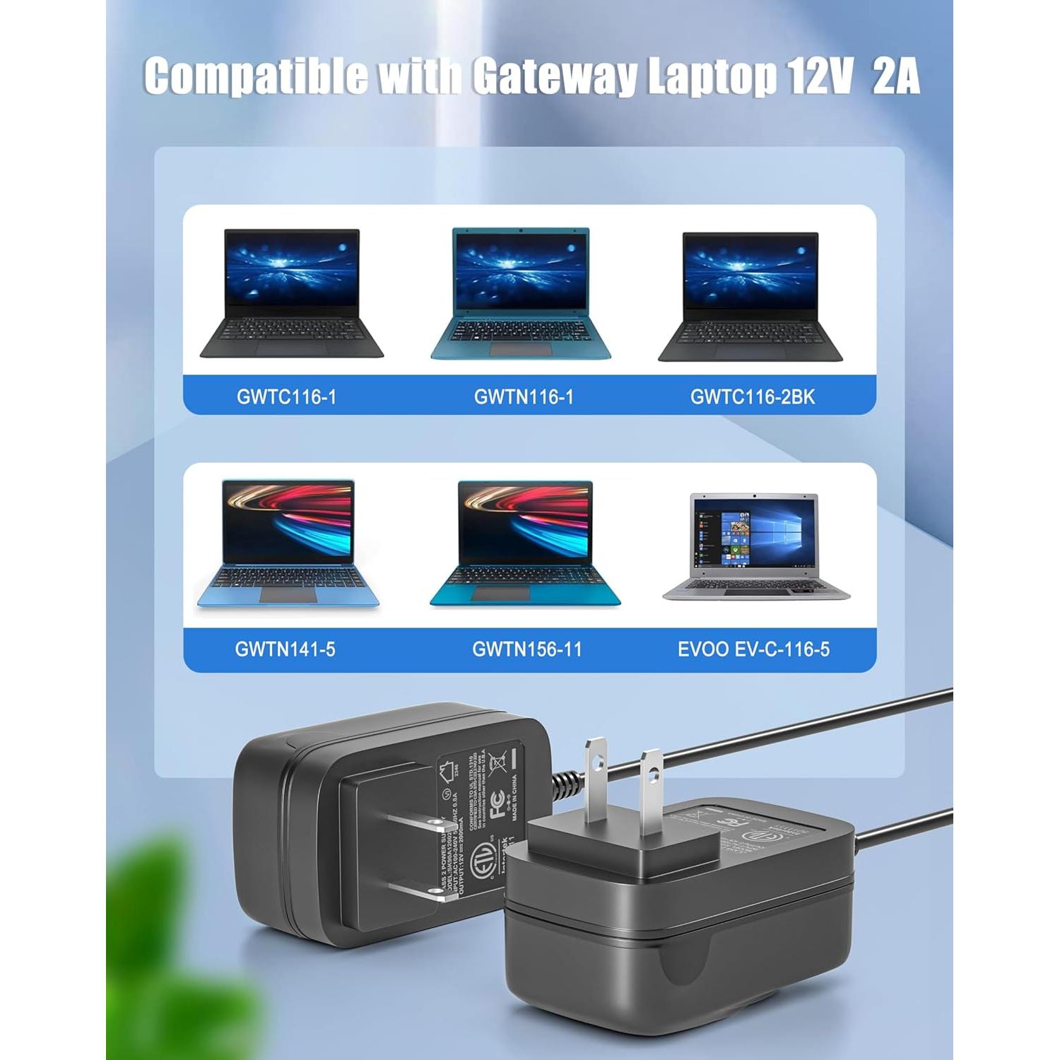 Cargador de Portátil DONGNI 12V 2A Compatible Gateway