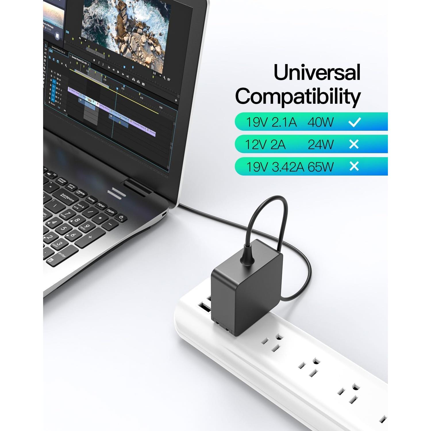 Cargador 19V 2.1A para Laptop Gateway - Modelo ADP190210UZ