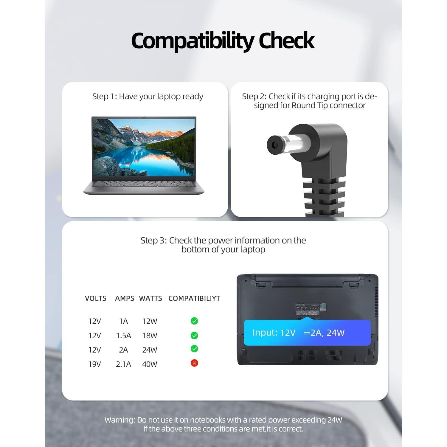 Cargador 24W Dexpt para Chuwi Herobook Pro y GemiBook