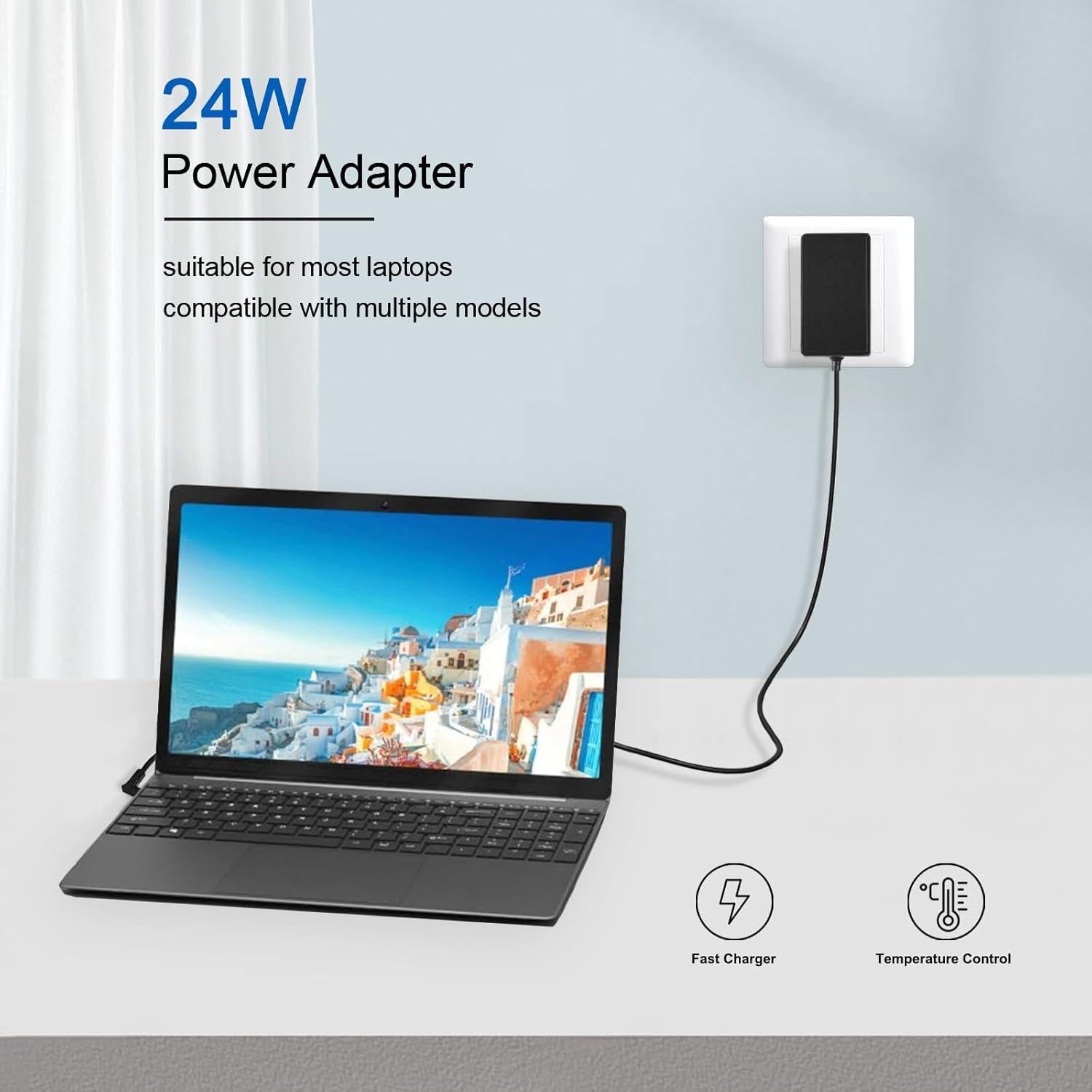 Cargador 12V 2A FLGAN para Chuwi UBook GemiBook HeroBook