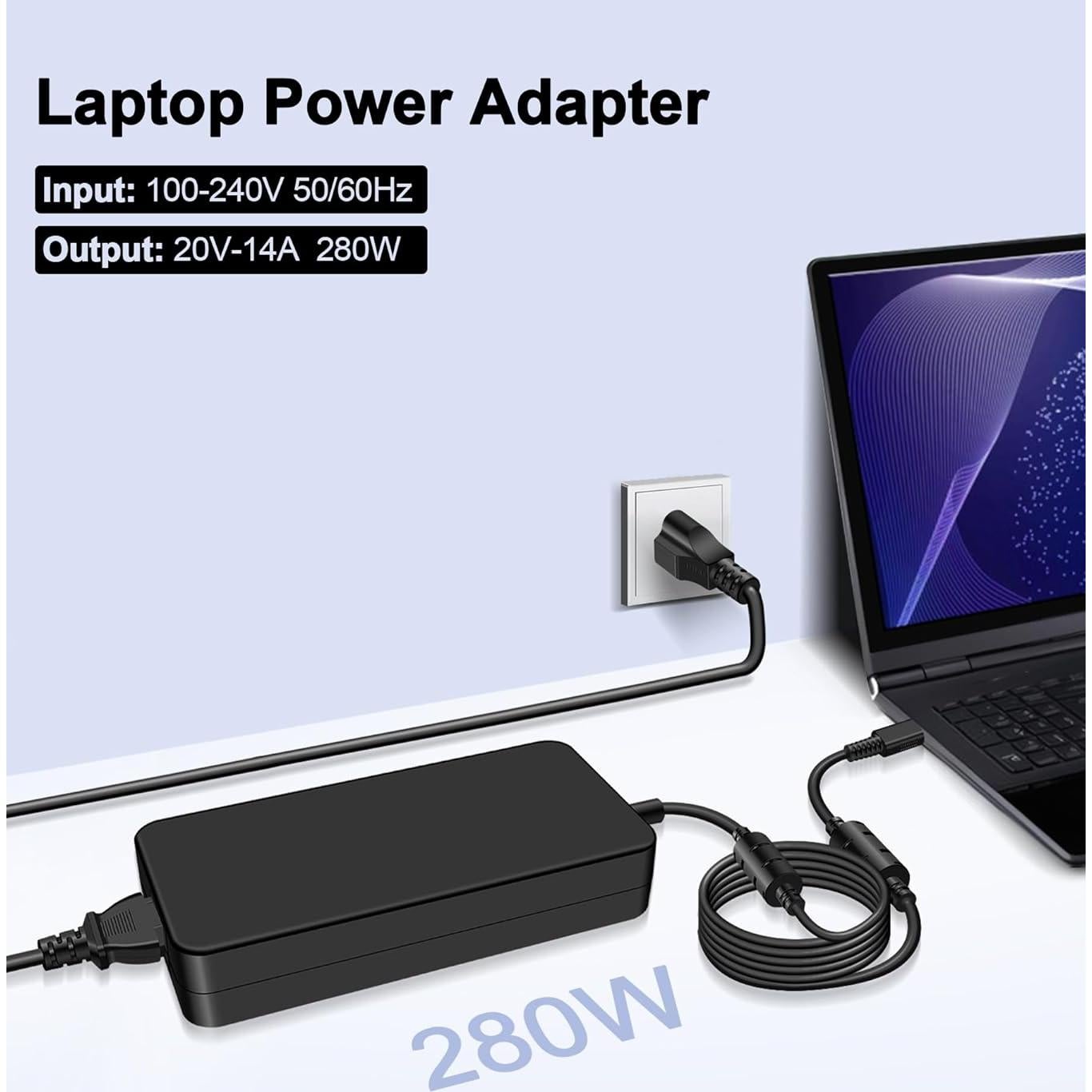 Cargador 280W HAPIGD para Laptop MSI Raider y Vector