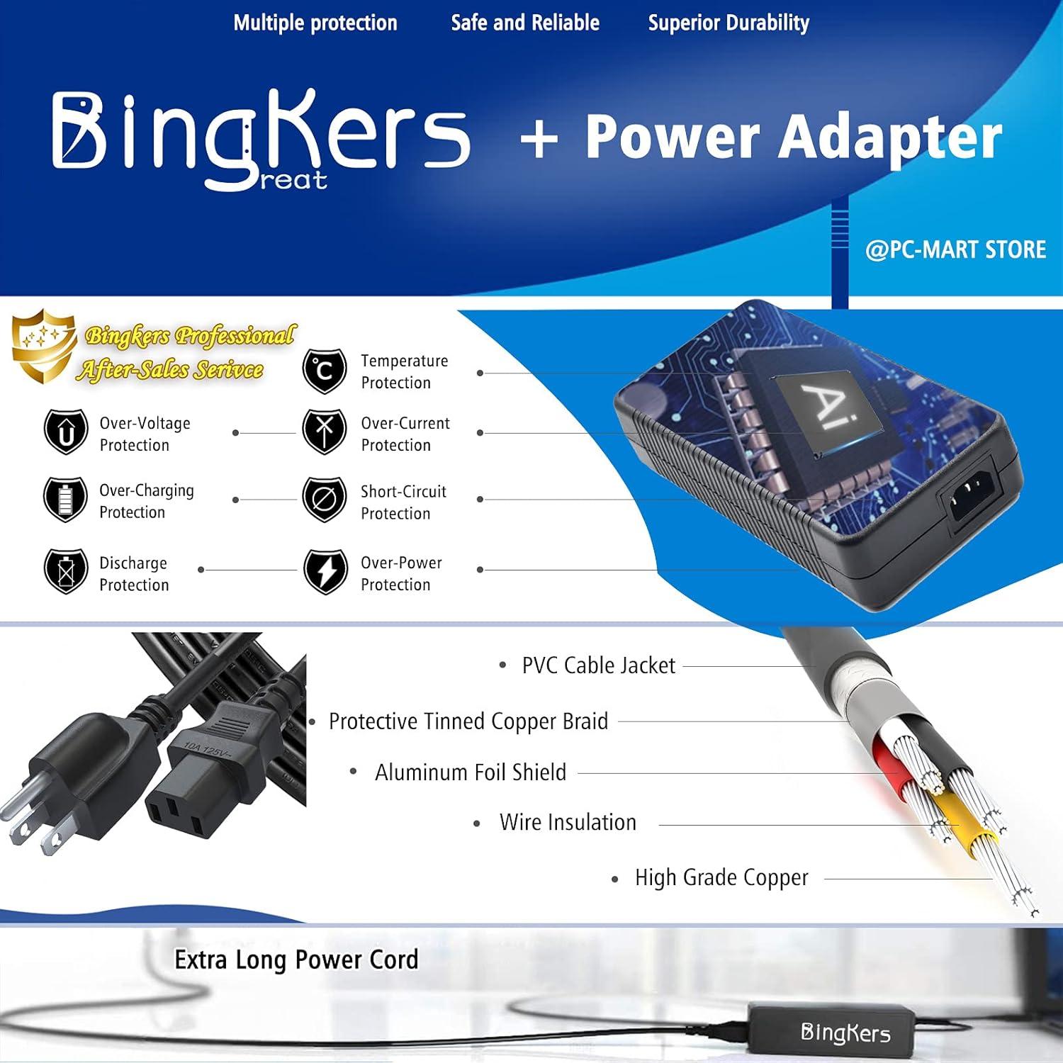 Adaptador de corriente AC 330W BINGKERS 19.5V 16.9A 4 agujeros