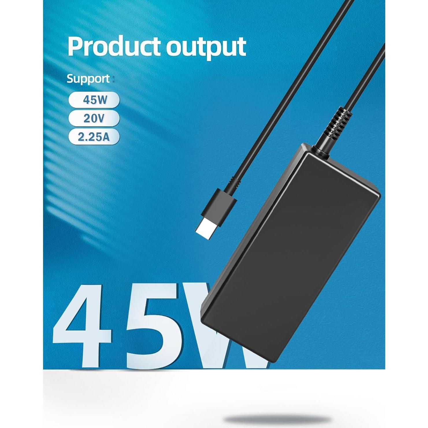 Cargador USB C 45W SZGUDULO para Chromebook y Portátiles