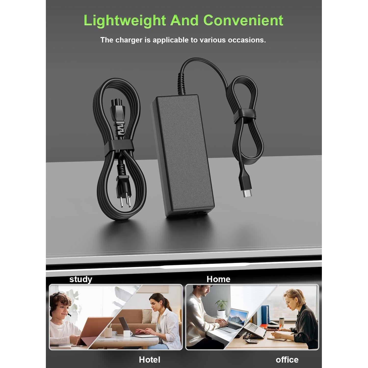 Cargador USB-C 100W PowerPortnerLink para Laptops Lenovo Dell HP