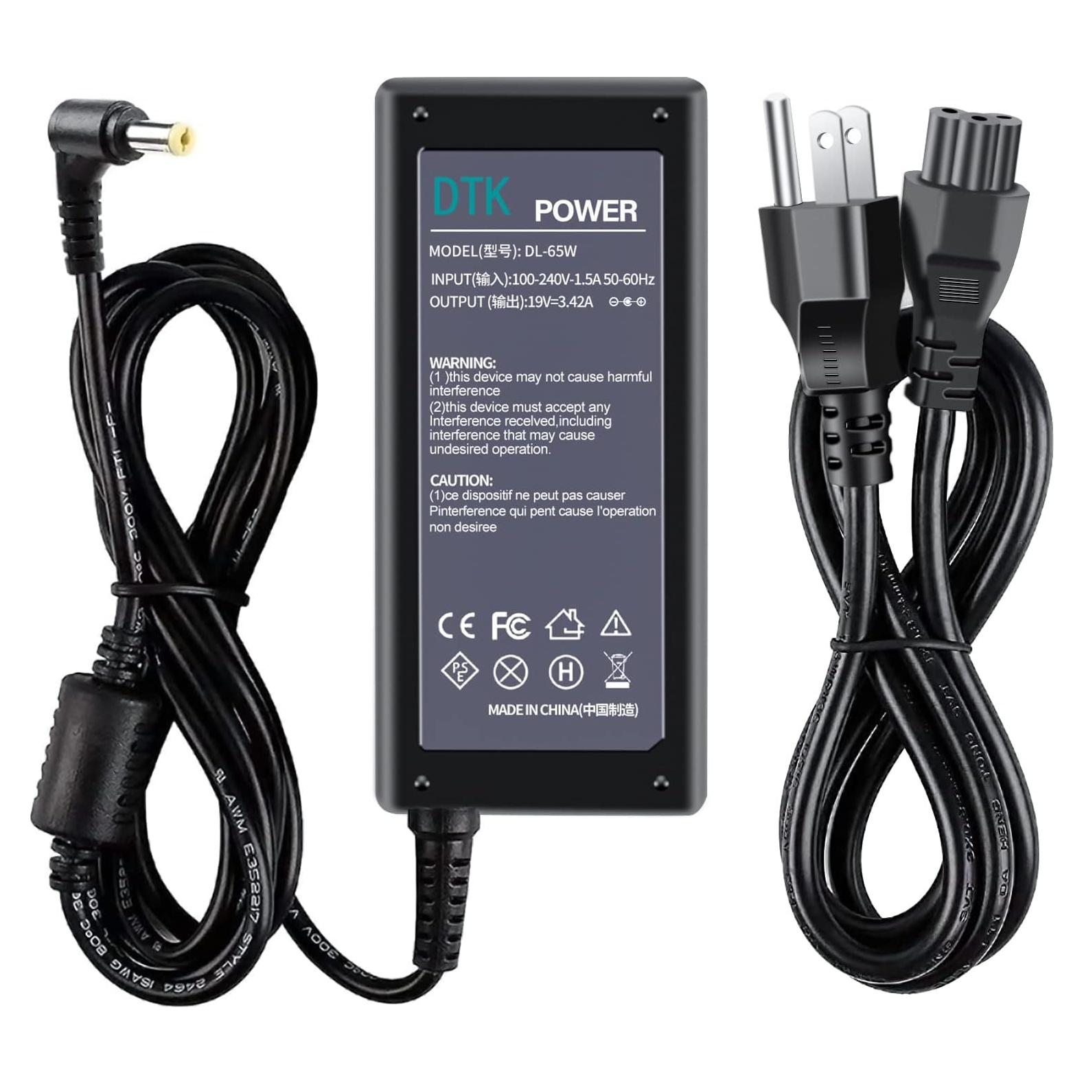 Adaptador CA DTK 65W 19V 3.42A para Laptop Acer