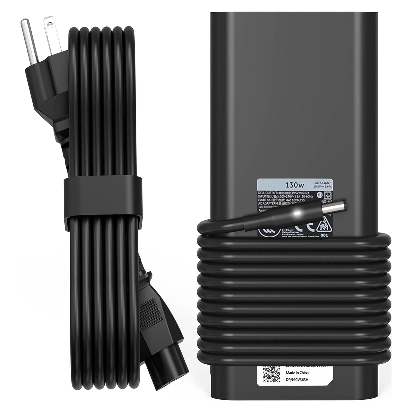 Cargador de Laptop 130W QIOUZW Compatible con Dell 4.5mm