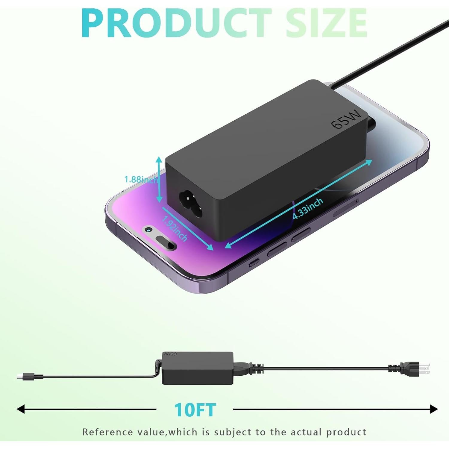 Cargador USB C 65W Lenovo ThinkPad Yoga Chromebook Adaptador