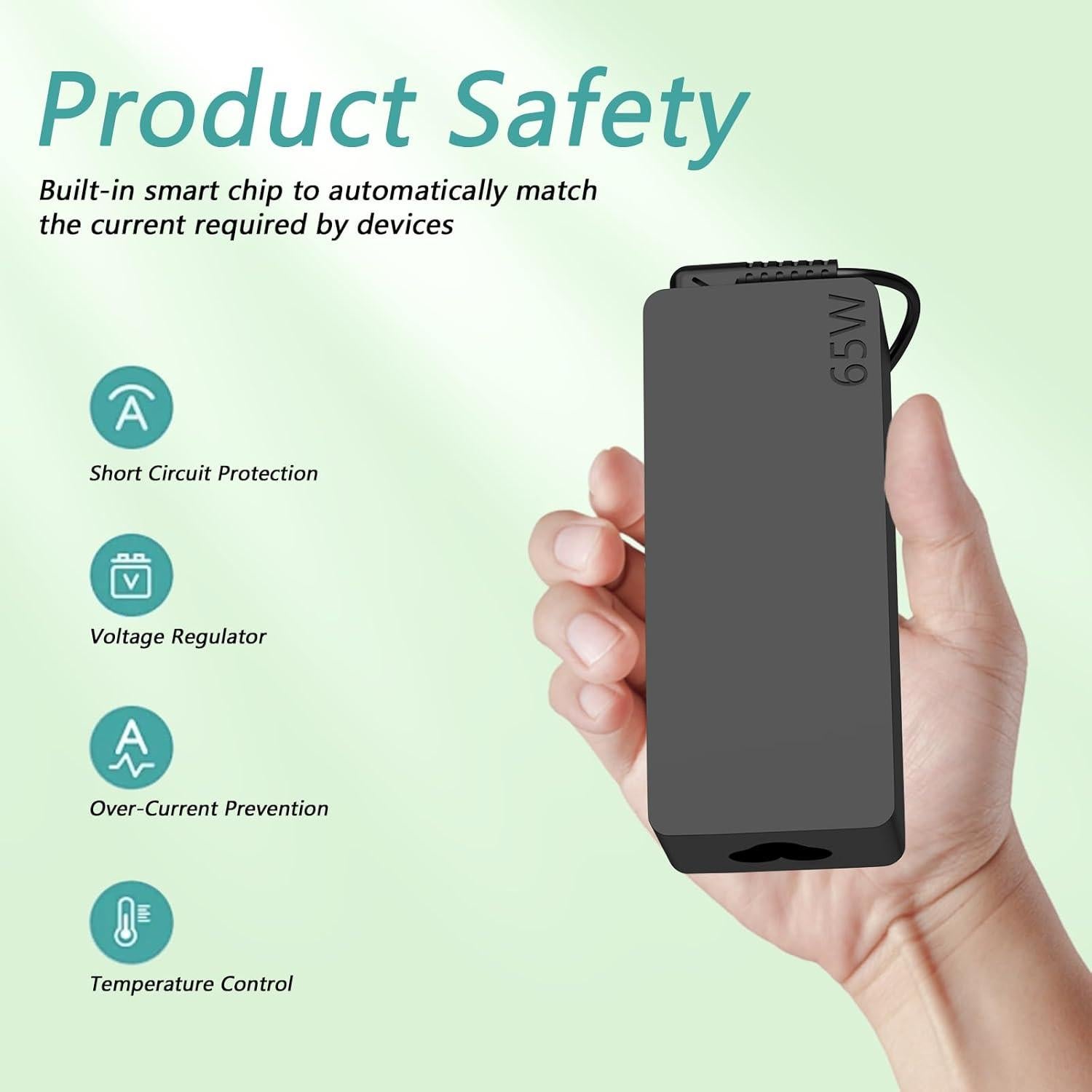 Cargador USB C 65W Lenovo ThinkPad Yoga Chromebook Adaptador