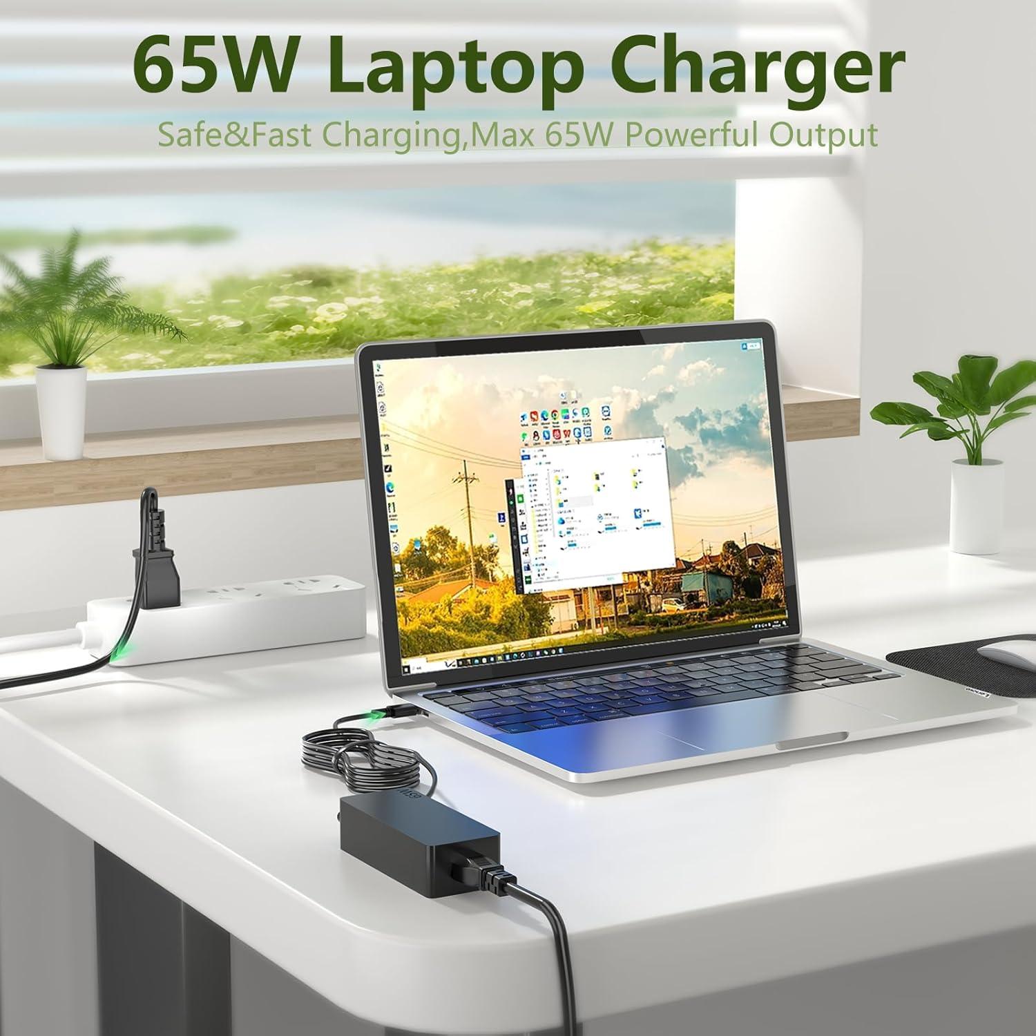 Cargador USB C 65W Lenovo ThinkPad Yoga Chromebook Adaptador