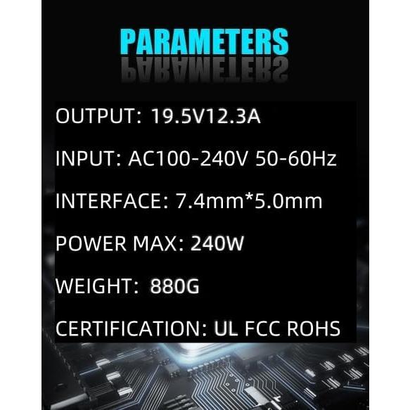 Cargador 240W SLRIOYS Compatible con Laptop Alienware