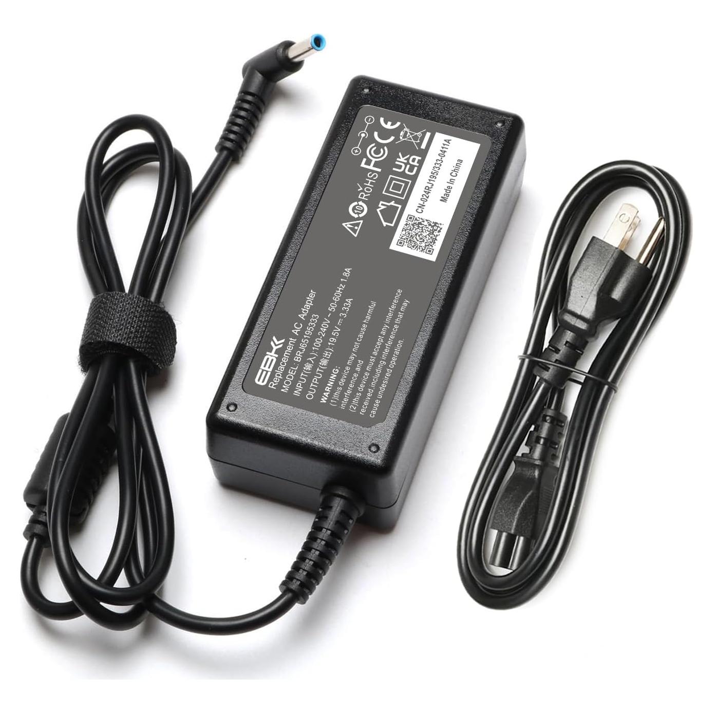 Cargador Laptop 65W EBKK Punta Azul Compatible HP EliteBook