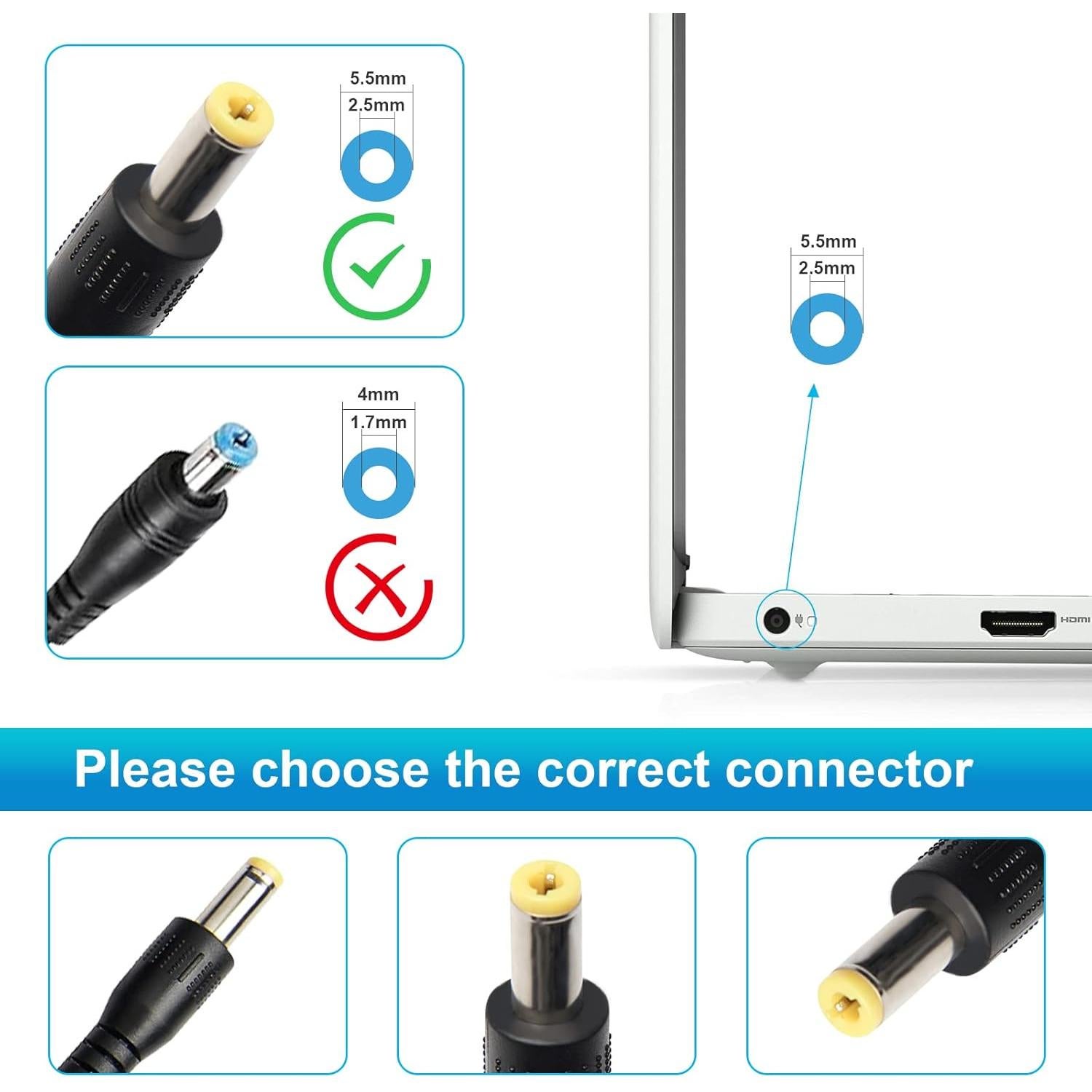 Adaptador de Corriente Futurebatt 19V 4.74A 90W para Vizio