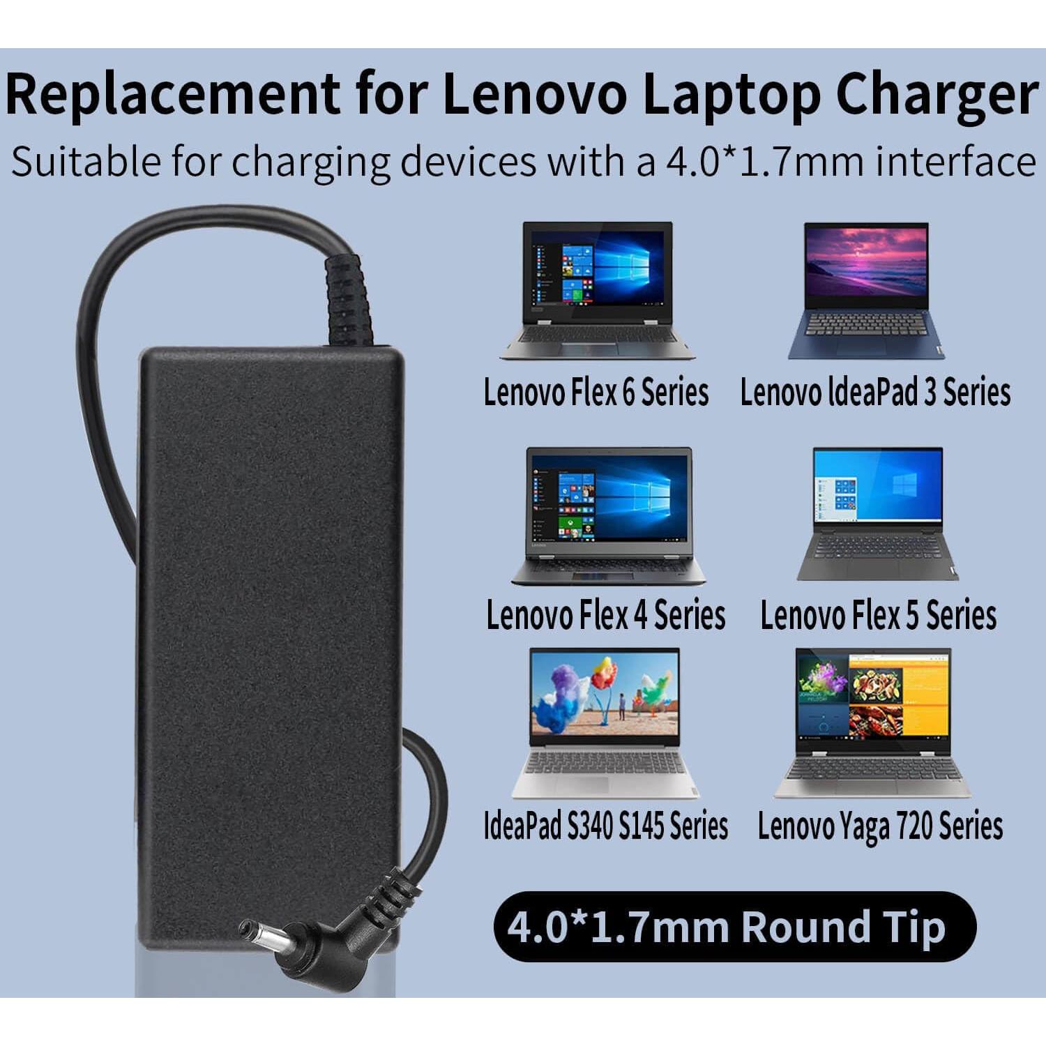 Cargador de Laptop AC 65W DMKAOLLK para Lenovo IdeaPad