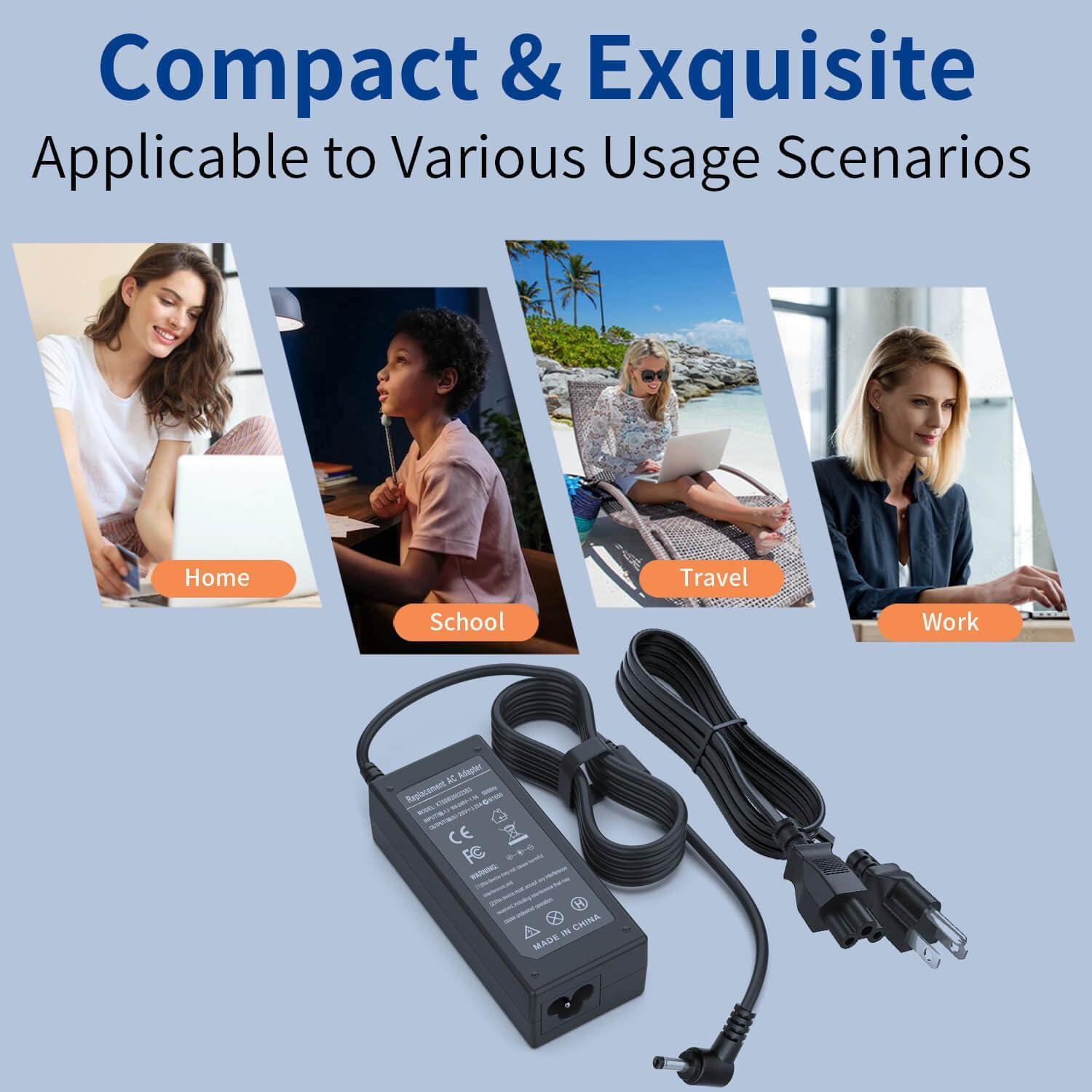 Cargador de Laptop AC 65W DMKAOLLK para Lenovo IdeaPad