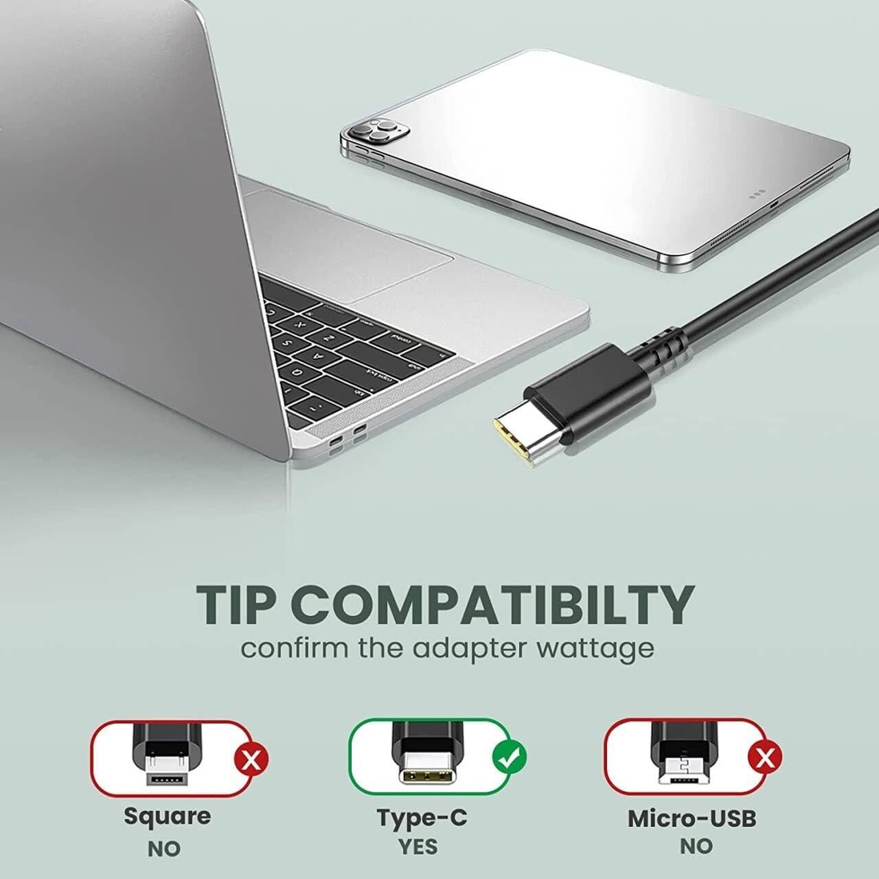 Cargador de Laptop 65W USB C AWPAILC para Lenovo ThinkPad