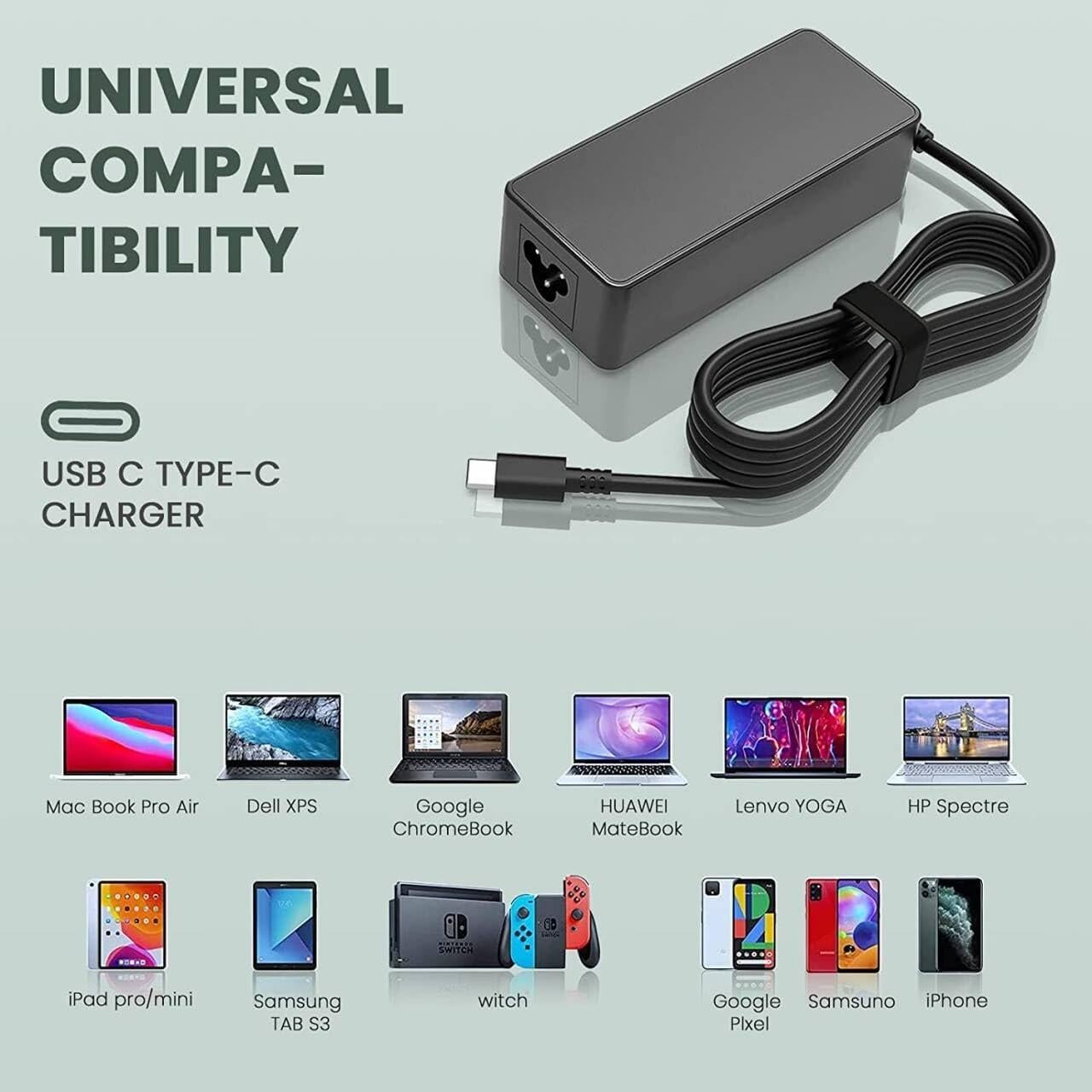 Cargador de Laptop 65W USB C AWPAILC para Lenovo ThinkPad