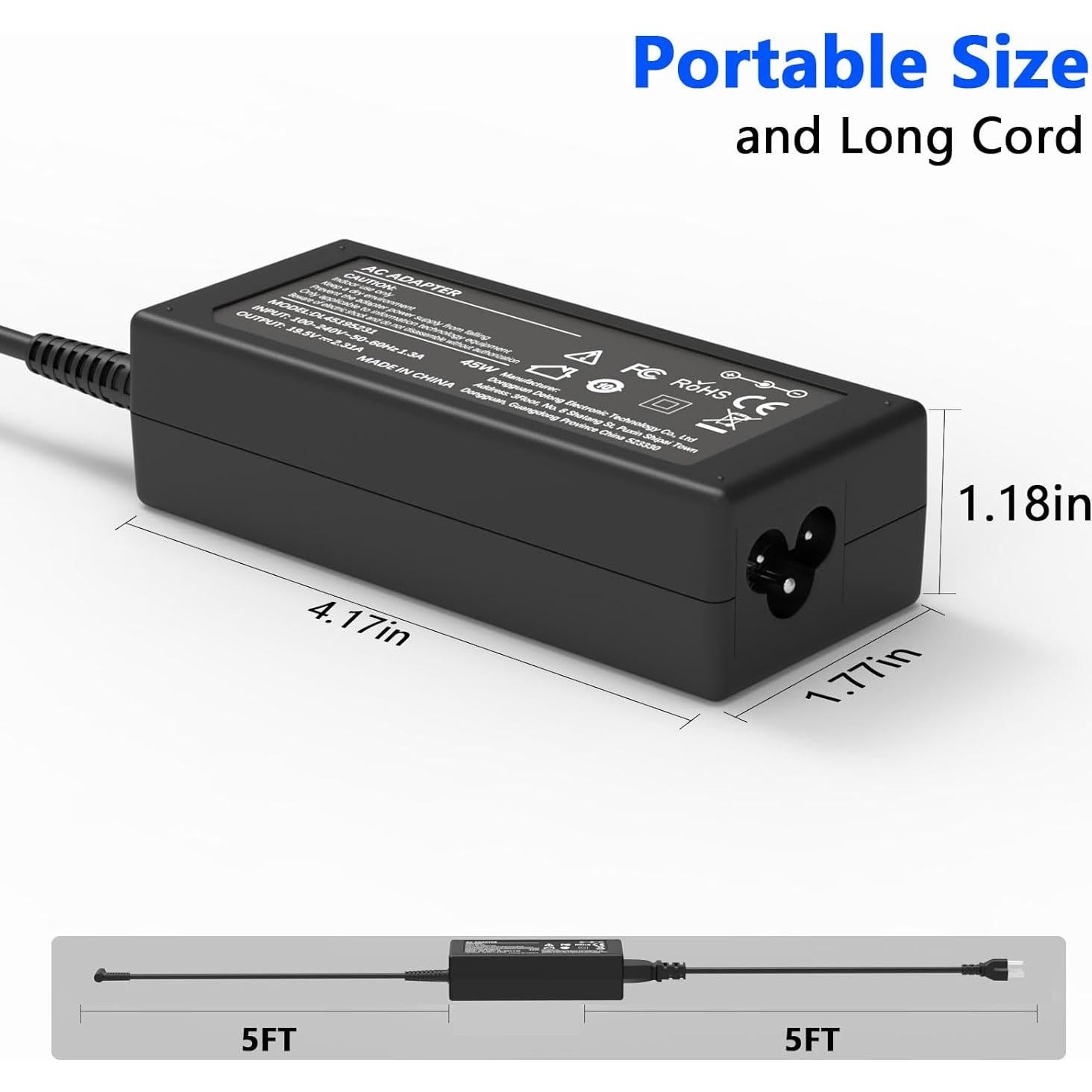 Cargador de Laptop 45W HP Stream/Pavilion x360 19.5V 2.31A