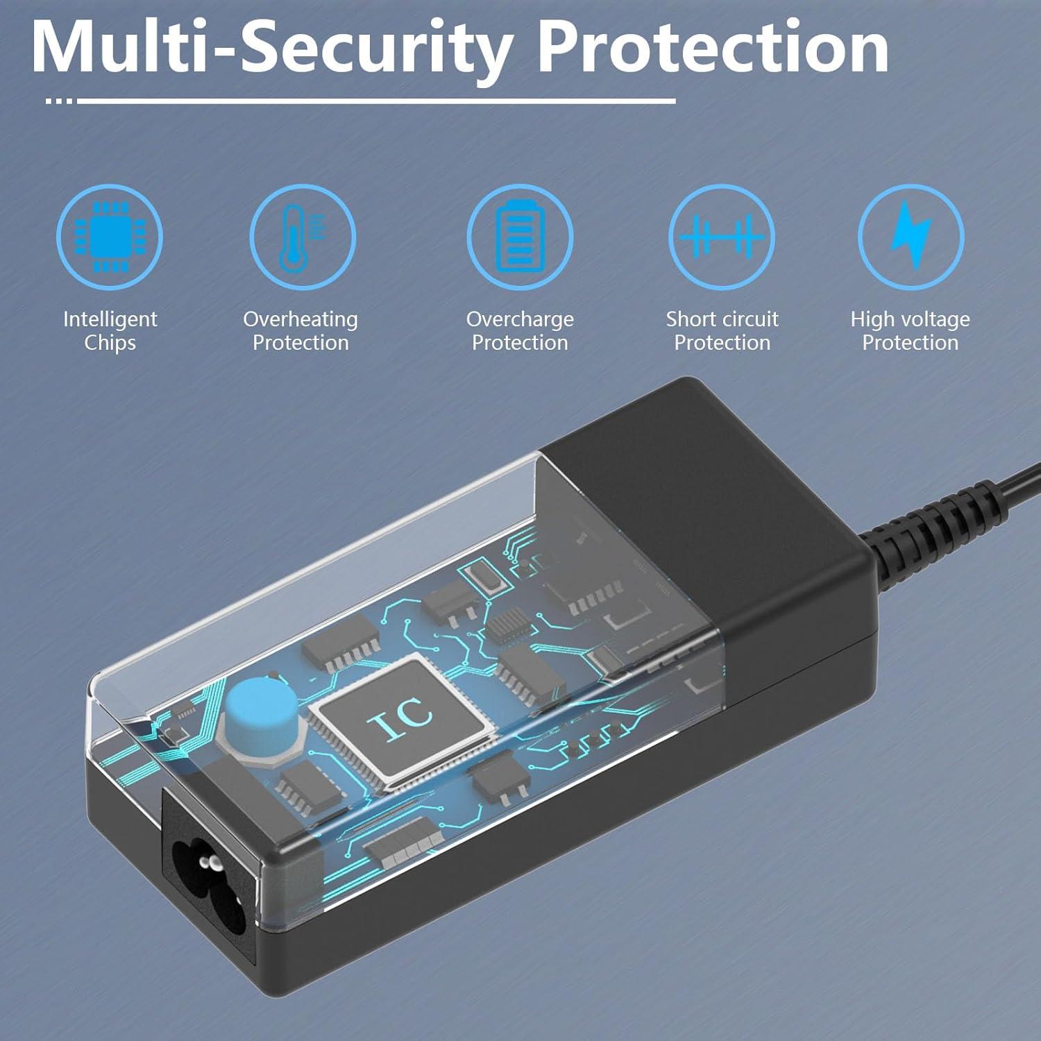 Cargador Universal 65W 19V 3.42A para Laptop HP Lenovo Dell