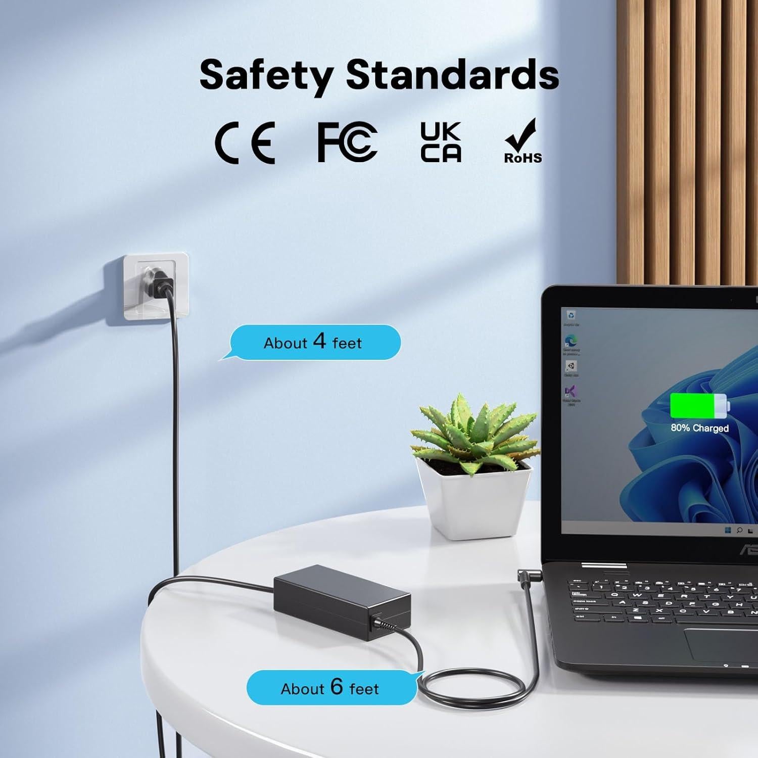 Cargador 65W DONGERDI para HP Pavilion 15/17, 4.5mm