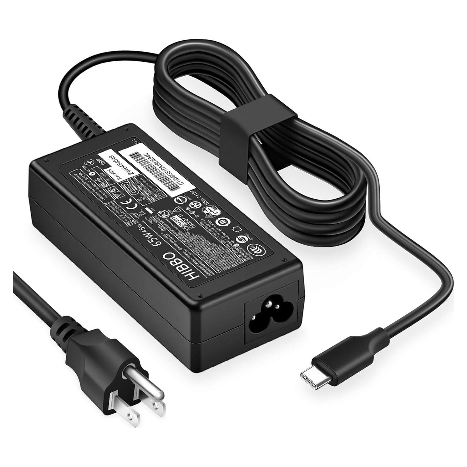 Cargador USB C 65W Lenovo Adaptador de Poder Rápido