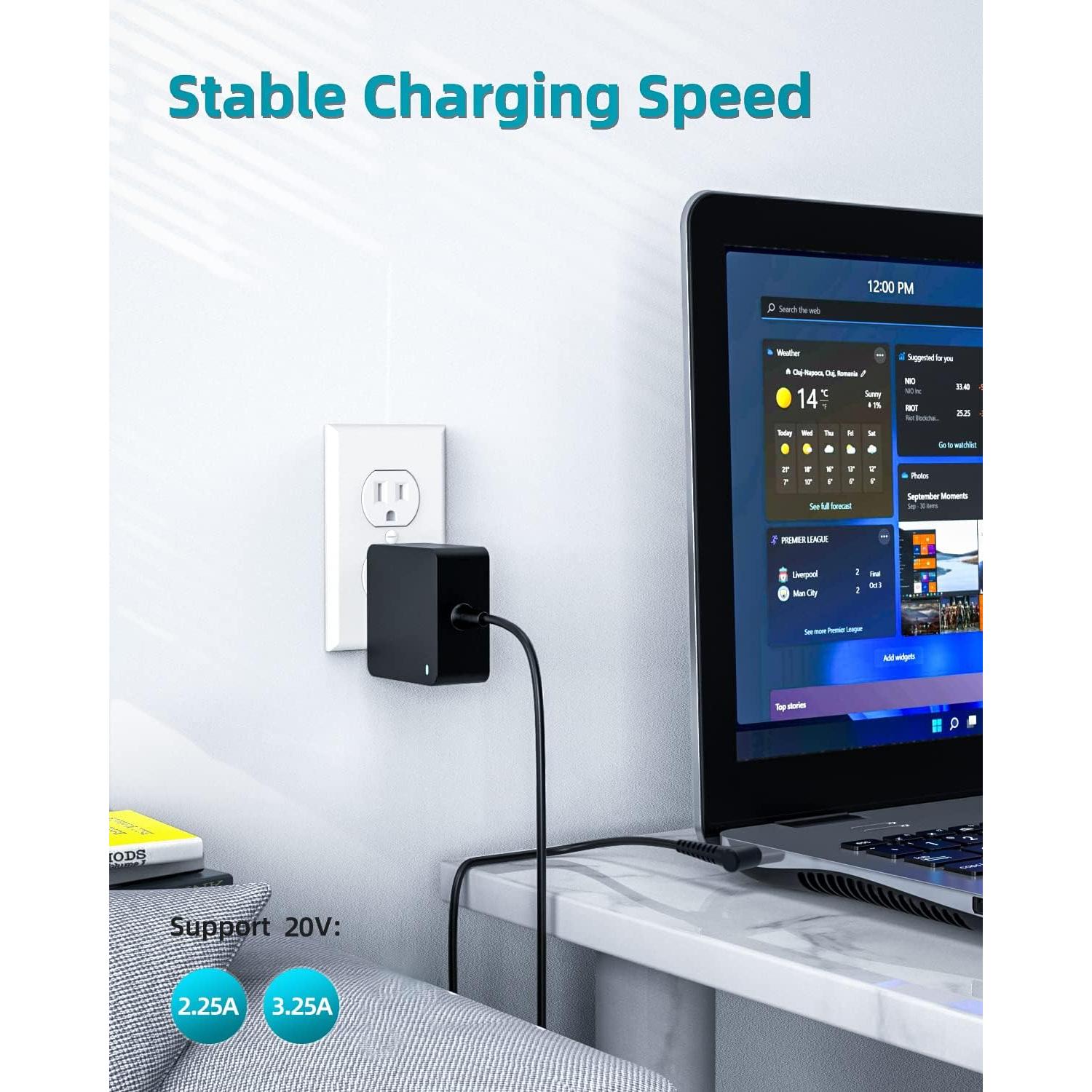 Cargador DEXPT 65W Compatible con Lenovo Ideapad 3 y Yoga