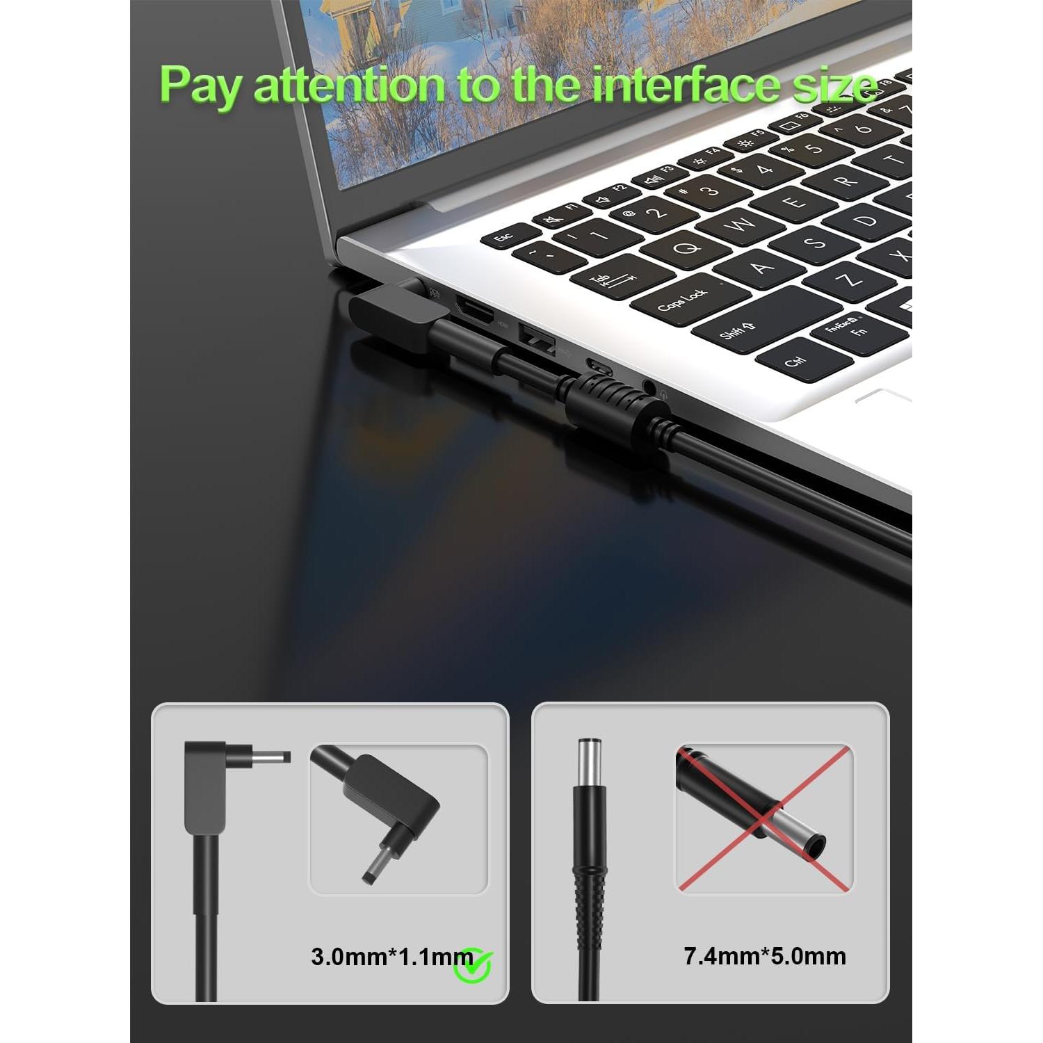 Cargador 65W PowerPortnerLink para Acer Aspire y Chromebook