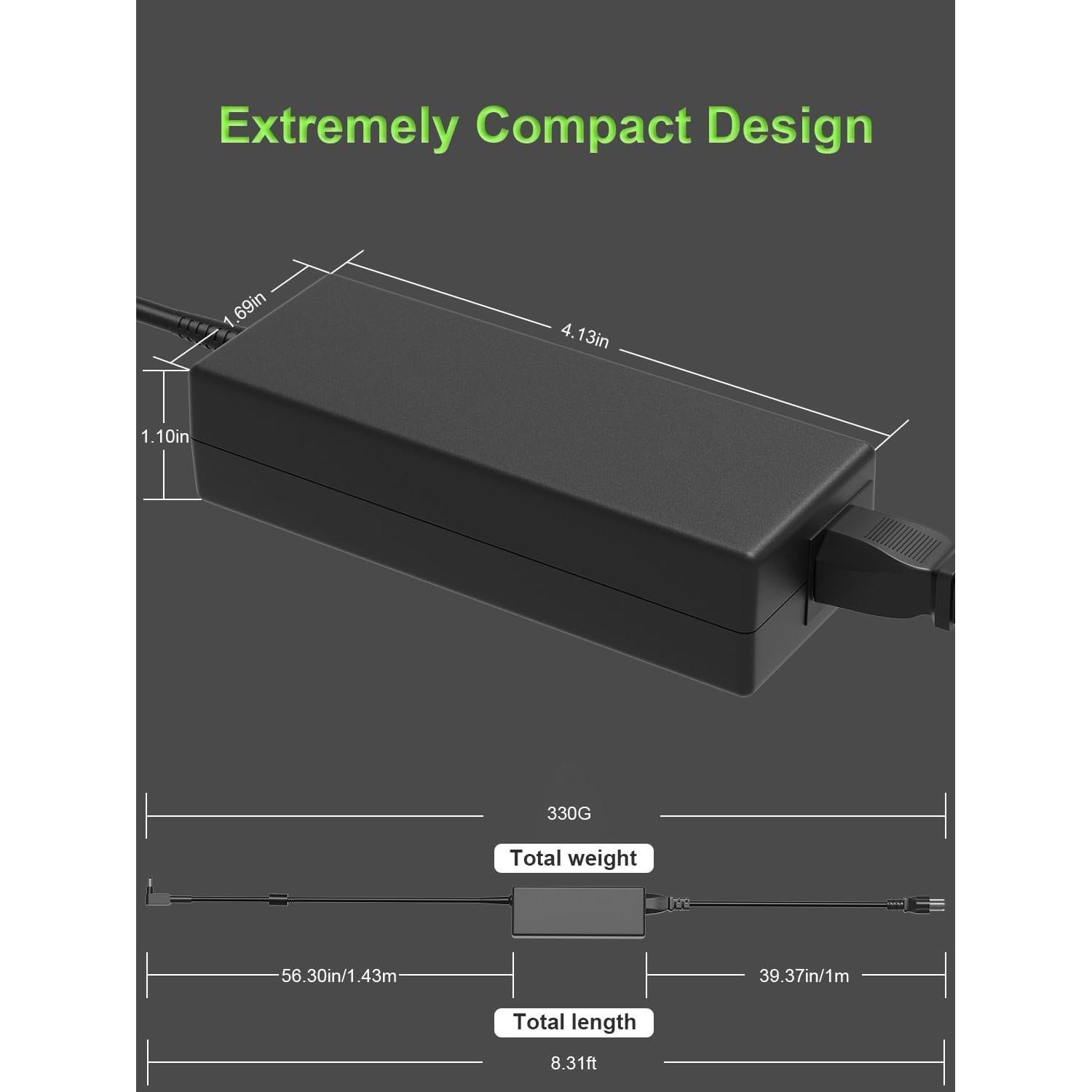 Cargador 65W PowerPortnerLink para Acer Aspire y Chromebook