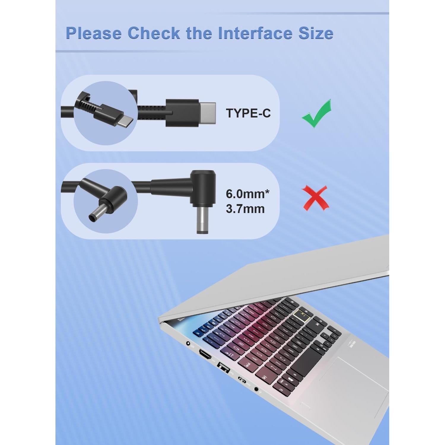 Cargador USB-C 65W SLRIOYS para Acer Swift y Chromebook