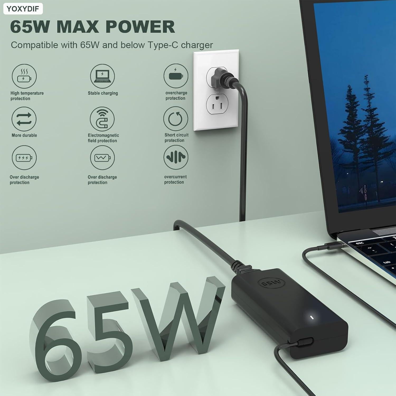 Cargador USB C 65W DongGuan para Laptop Dell Latitude XPS