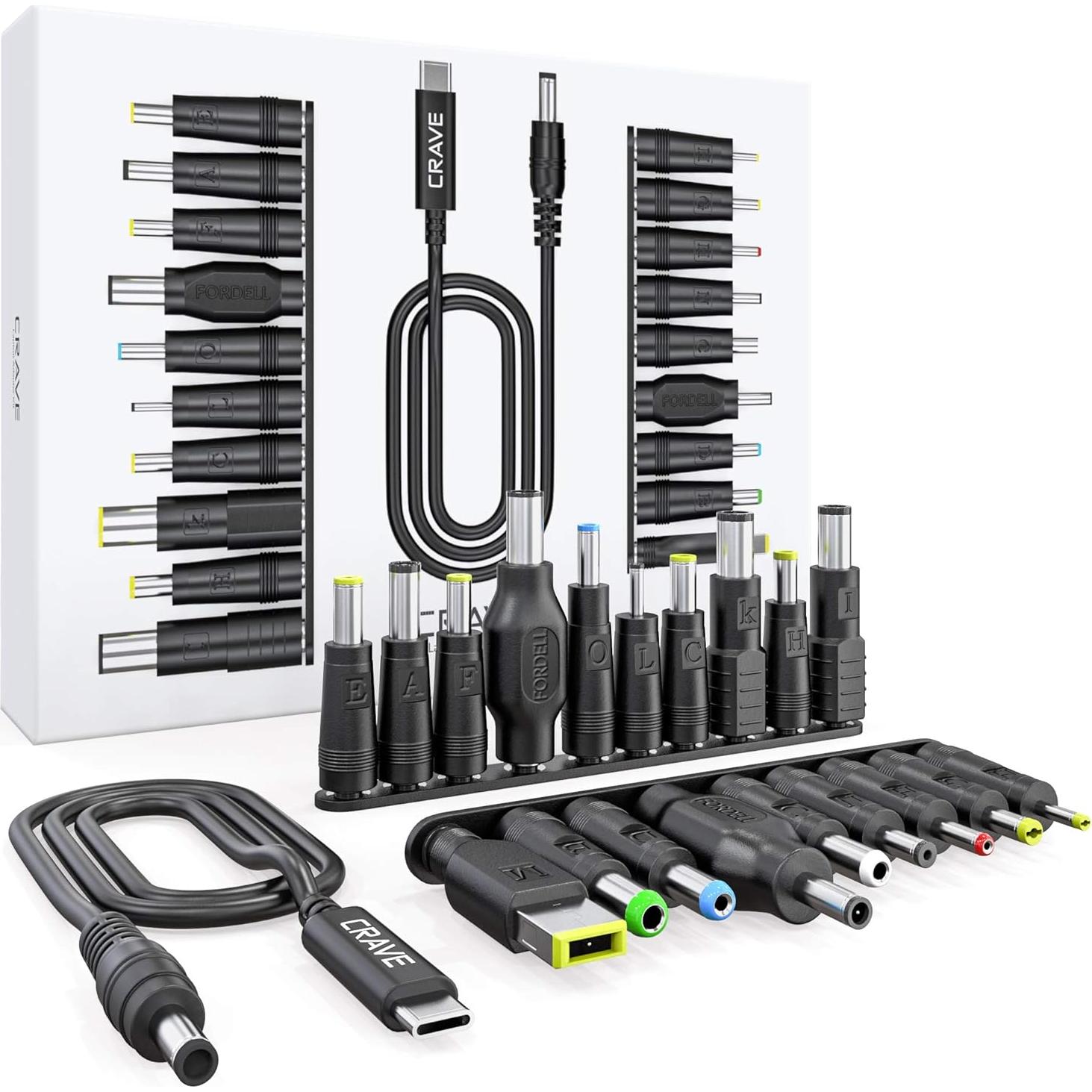 Kit Adaptador Laptop 19 Piezas Crave PowerPack 20V