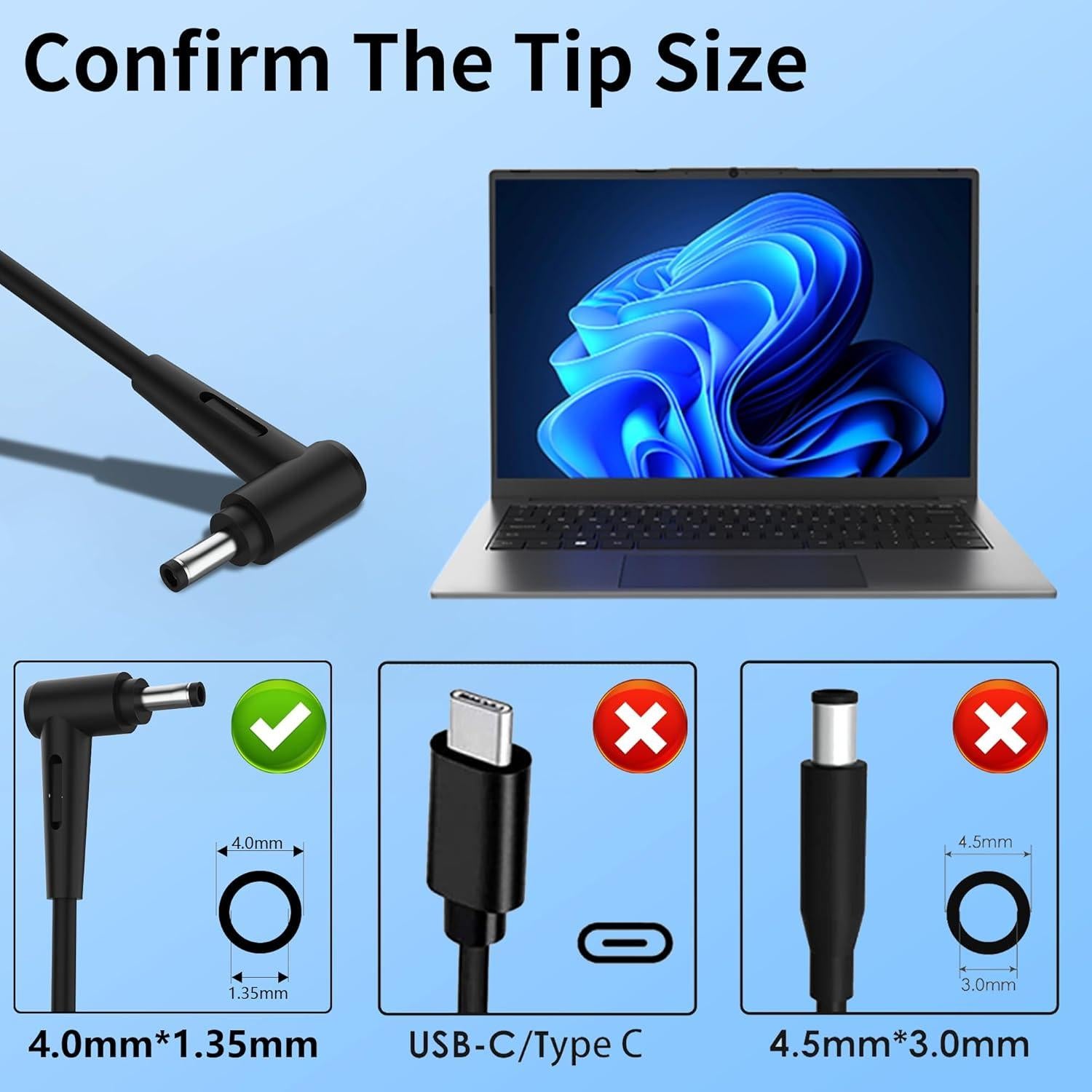 Cargador de Laptop 45W Aimusen para Asus Vivobook y ZenBook