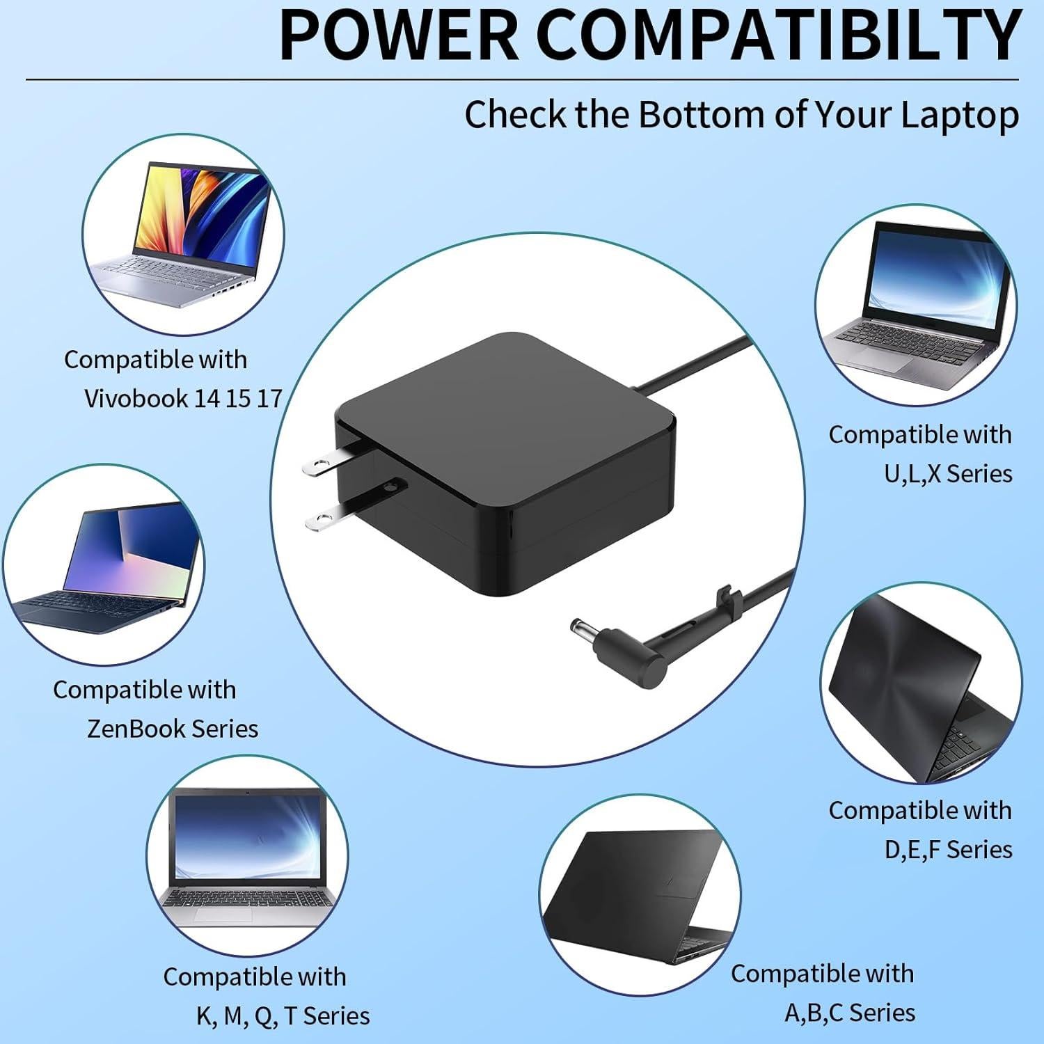 Cargador de Laptop 45W Aimusen para Asus Vivobook y ZenBook