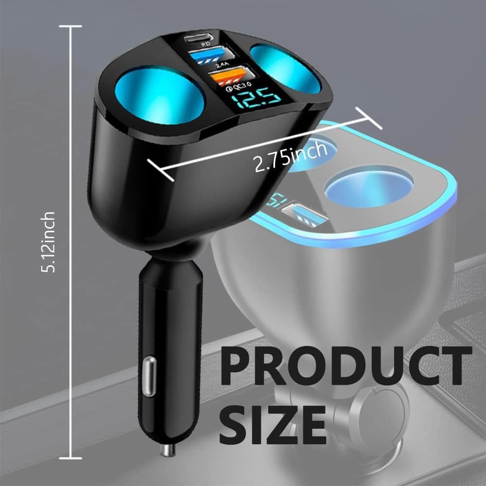 Divisor de Encendedor de Cigarrillos Aokdom 5 Puertos 120W