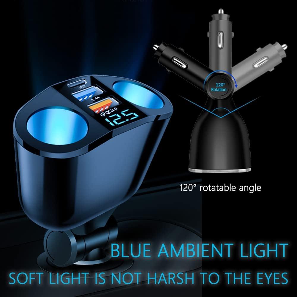 Divisor de Encendedor de Cigarrillos Aokdom 5 Puertos 120W