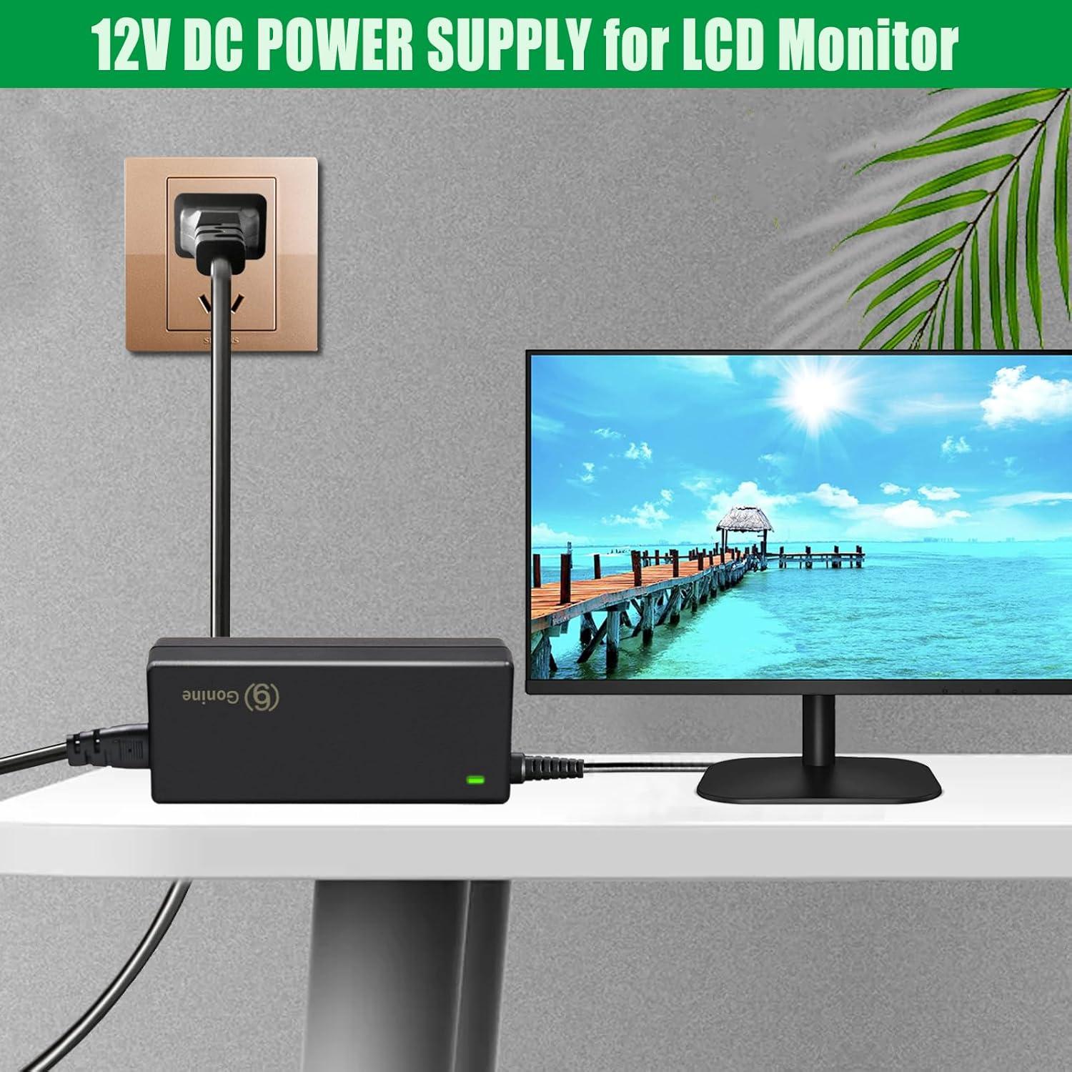 Adaptador de corriente 12V 5A fit-power para monitores AOC y Dell