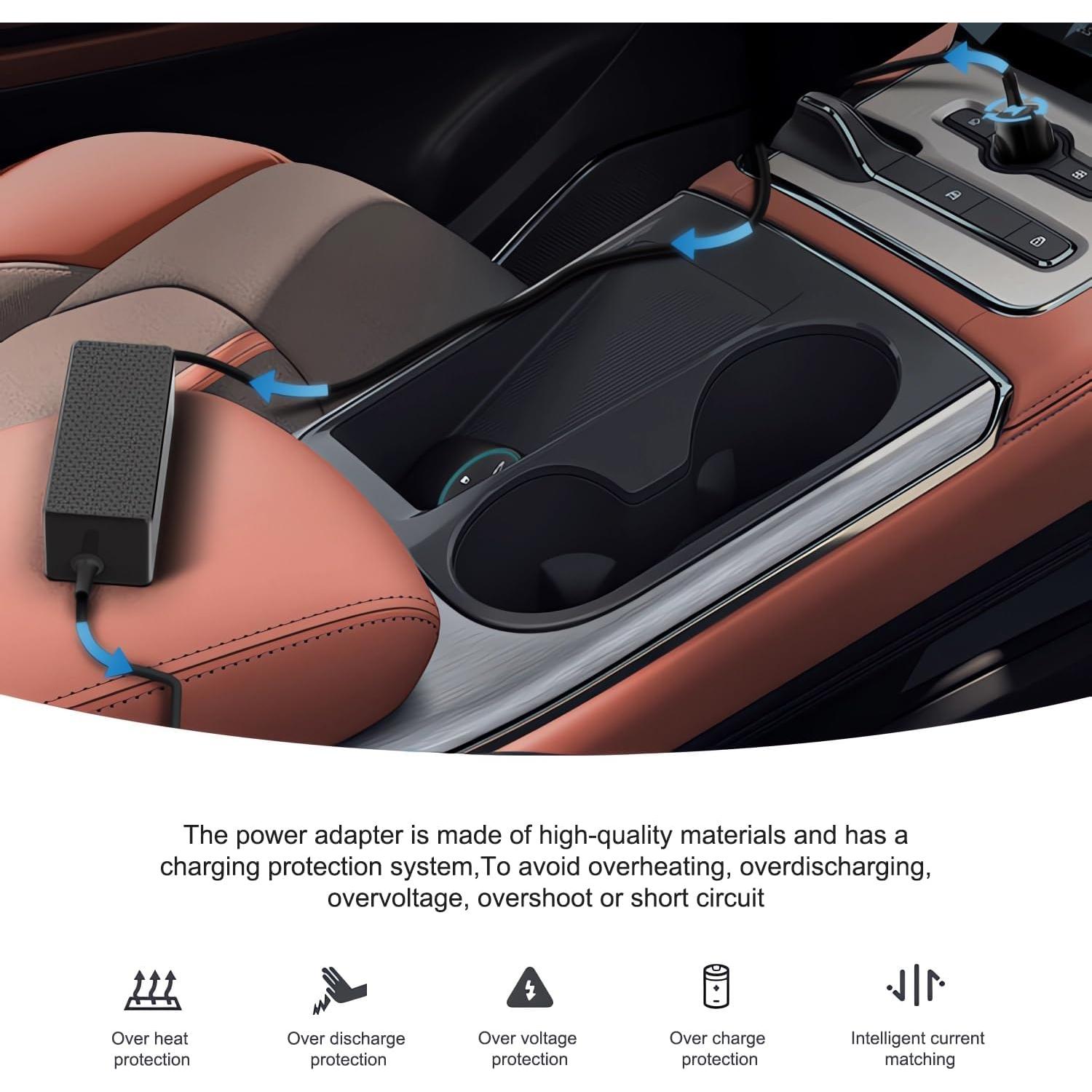 Cargador de Auto USB-C HKY 65W para Laptops Dell y Acer