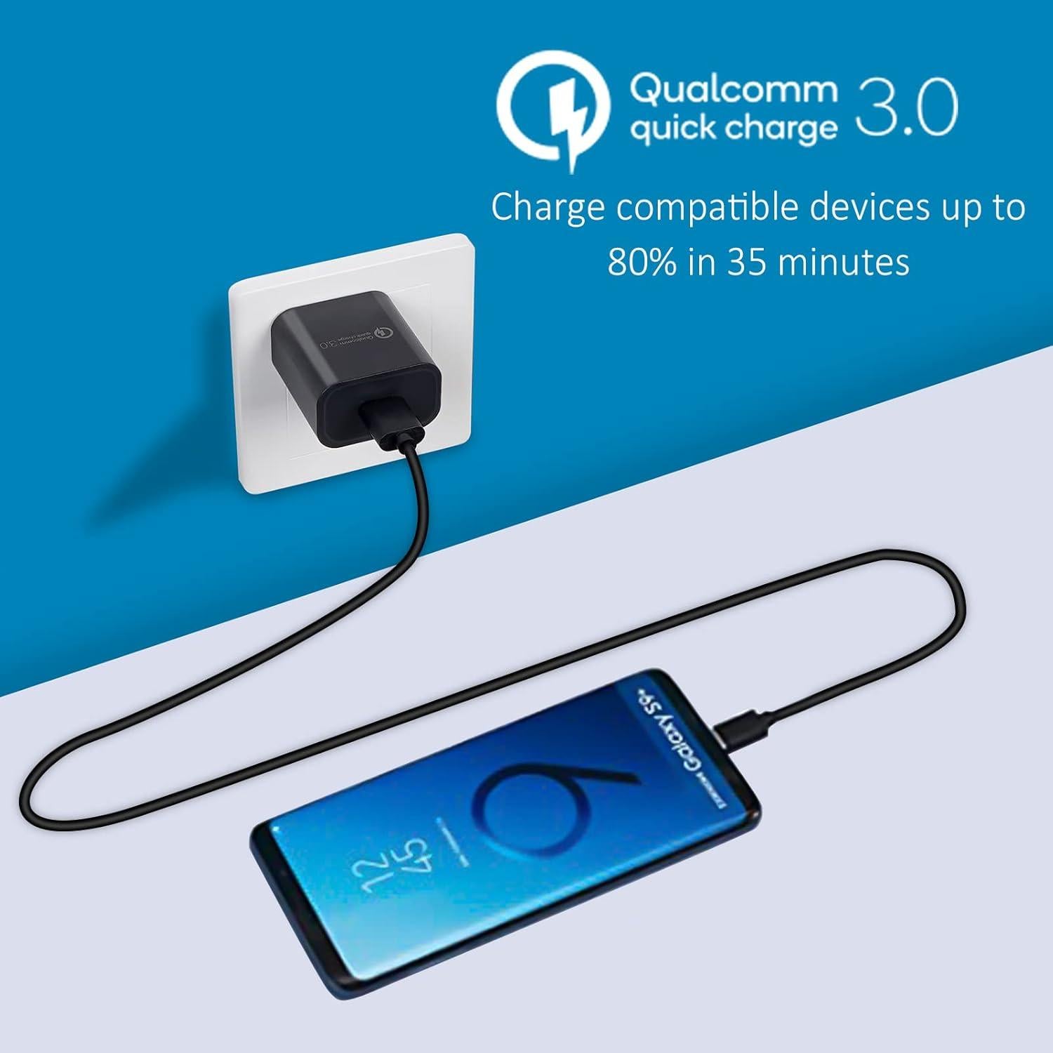 Cargador de Pared Rápido 18W Qualcomm Quick Charge 3.0