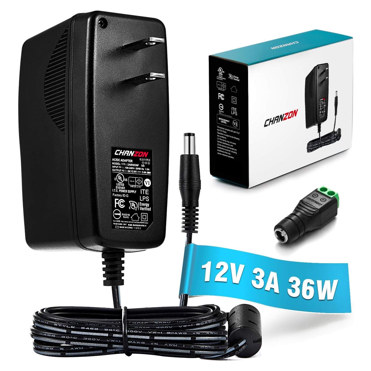 Adaptador de Corriente 12V 3A CHANZON PSU Regulada