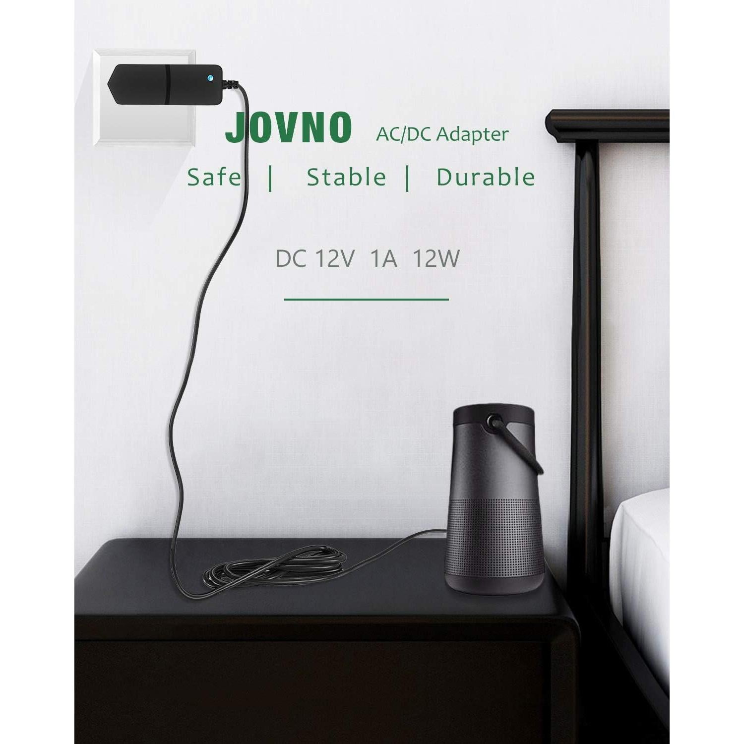 Adaptador de Corriente 12V 1A JOVNO con Conector DC 5.5x2.5mm