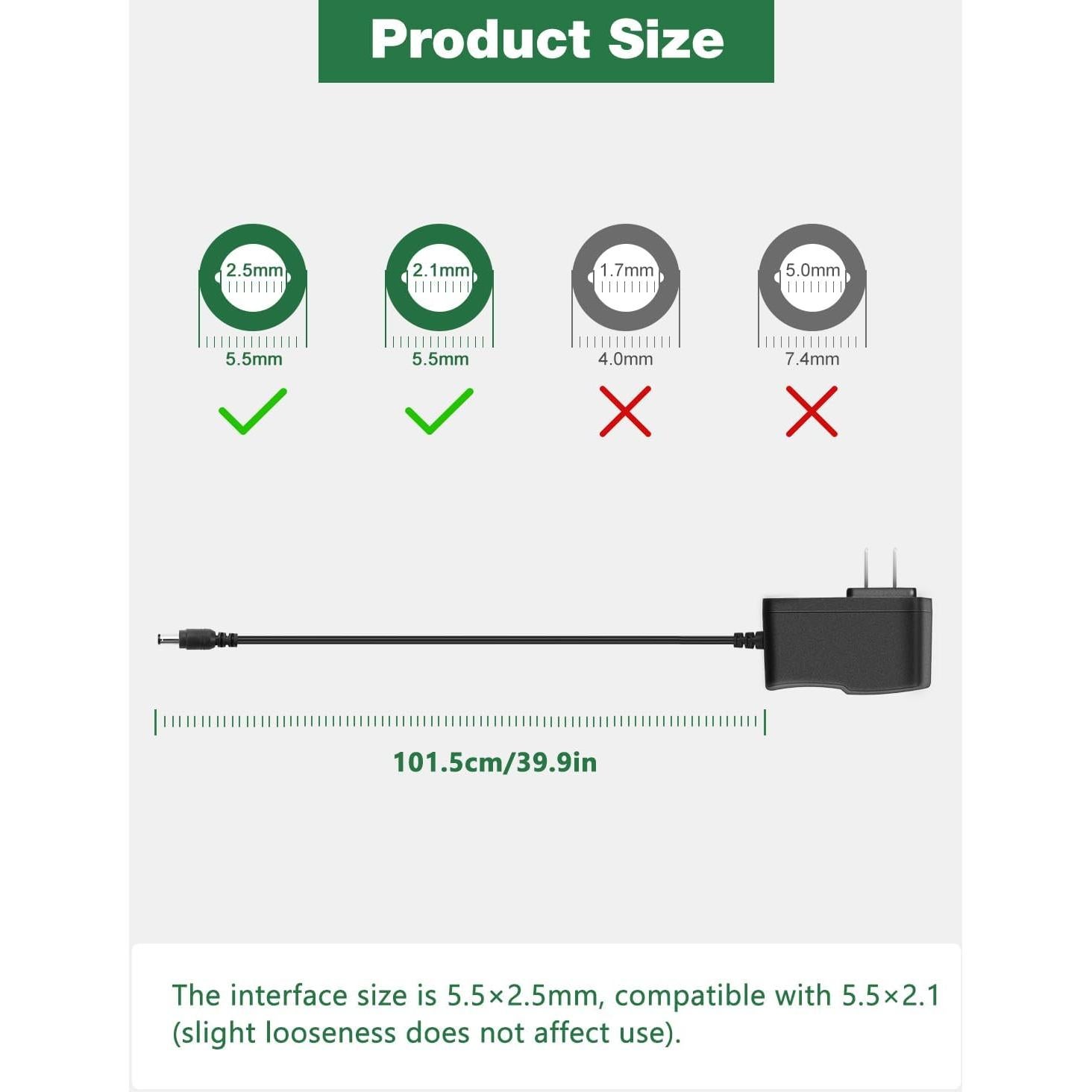 Adaptador de Corriente 12V 1A JOVNO con Conector DC 5.5x2.5mm
