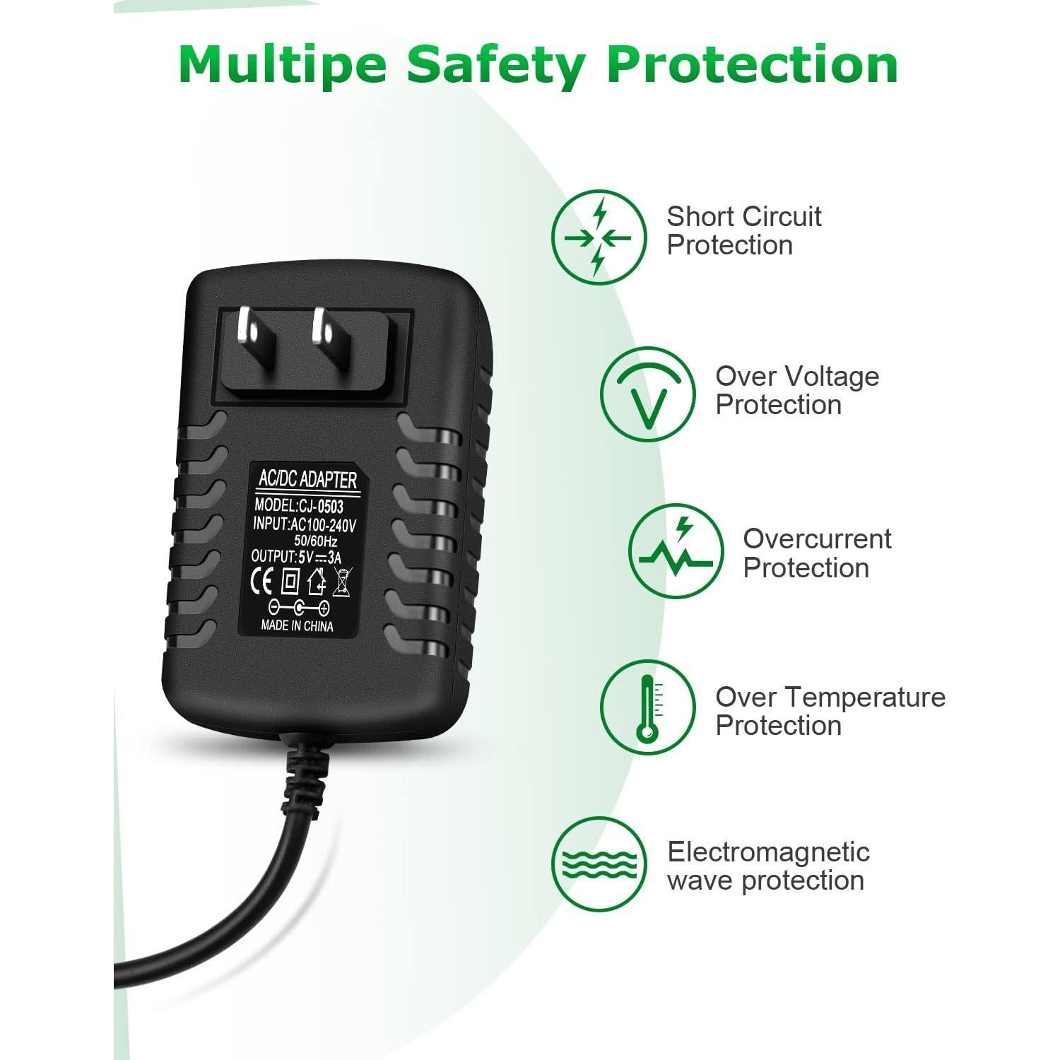 Adaptador de Alimentación AC/DC 5V 3A 15W con 8 Puntas