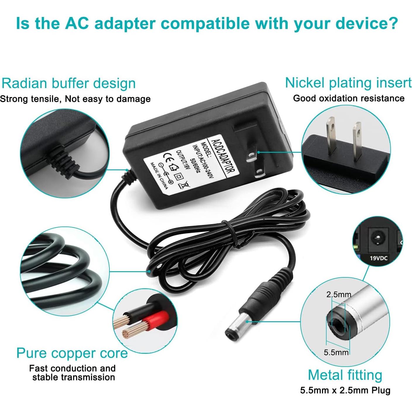 Adaptador de Corriente 19V 2A Universal Dibuja un Dragón