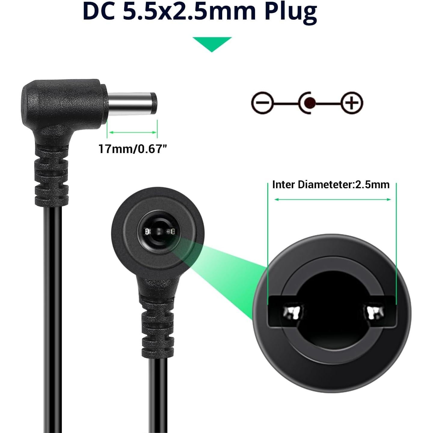 Fuente de Alimentación Mo-gu 19V 3.42A 65W Adaptador AC a DC