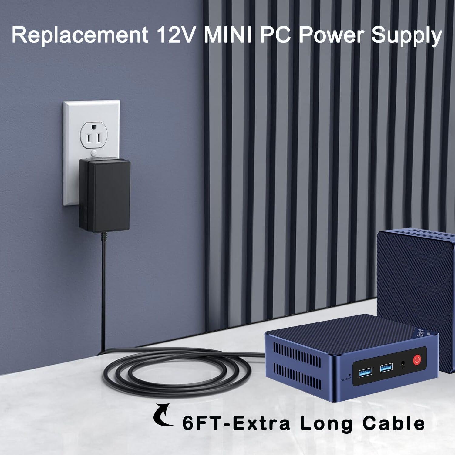 Cargador Adaptador 12V 3A para Mini PC Beelink y KAMRUI