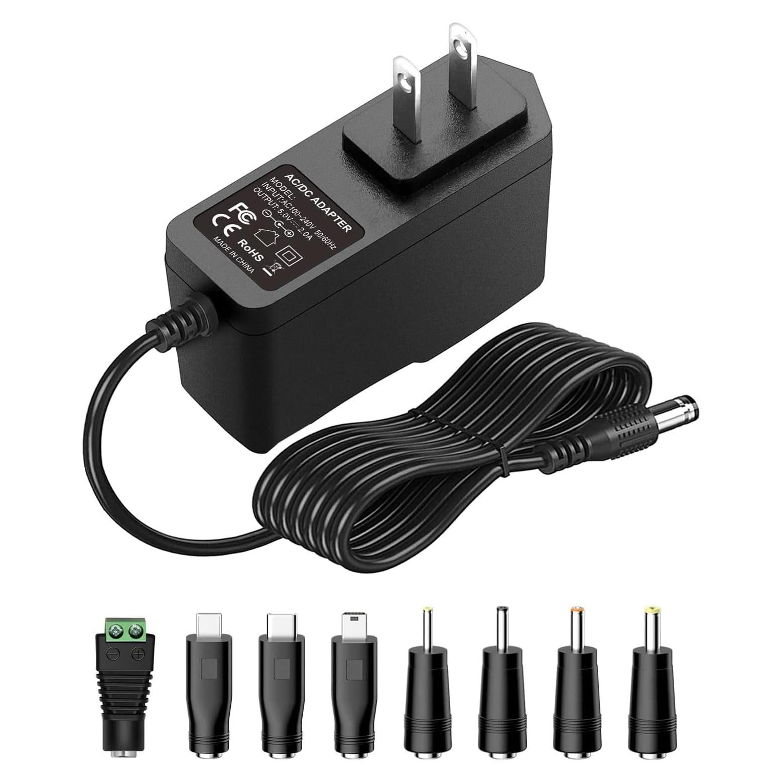 Adaptador de corriente 5V 2A iCreatin con 8 puntas DC