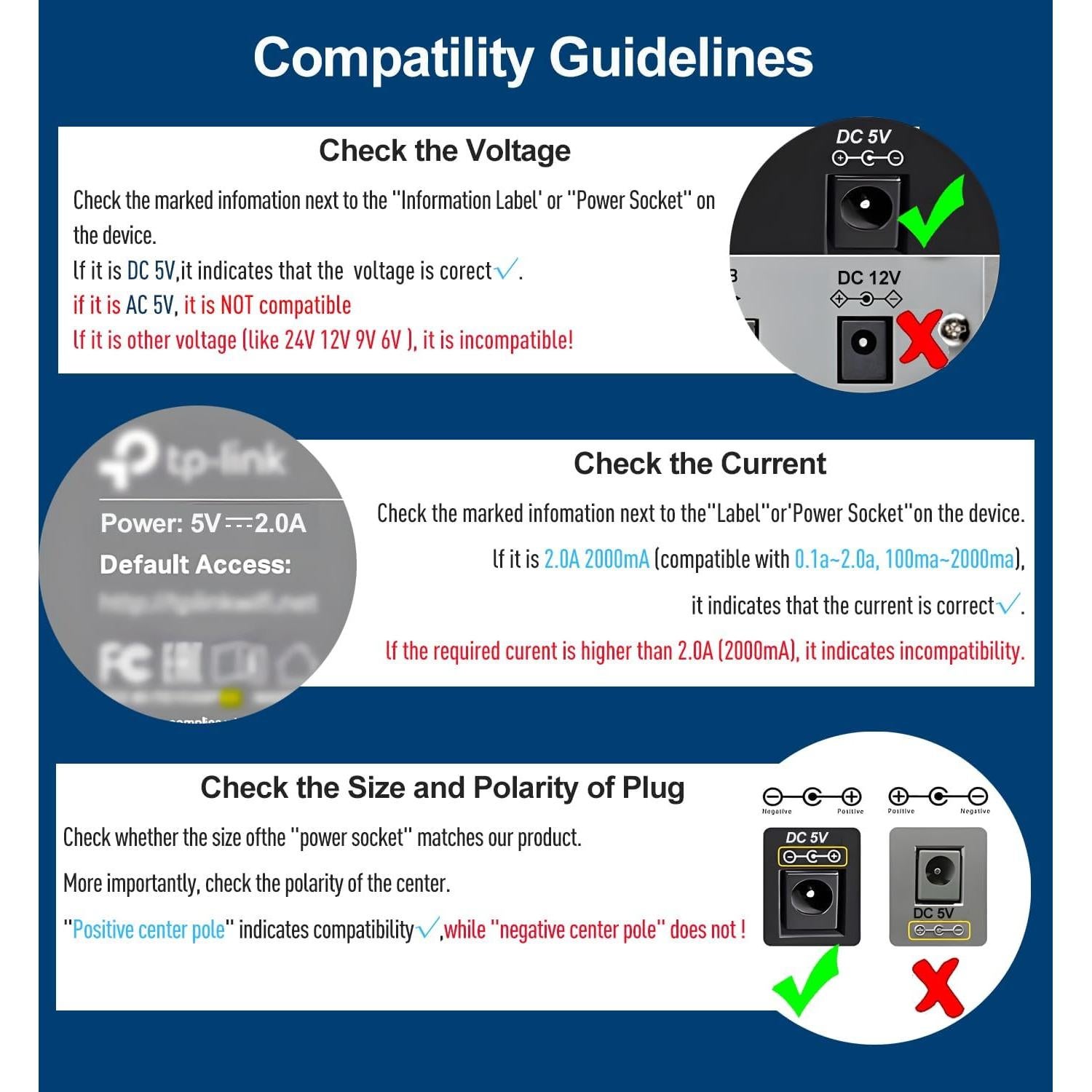 Adaptador de corriente 5V 2A iCreatin con 8 puntas DC