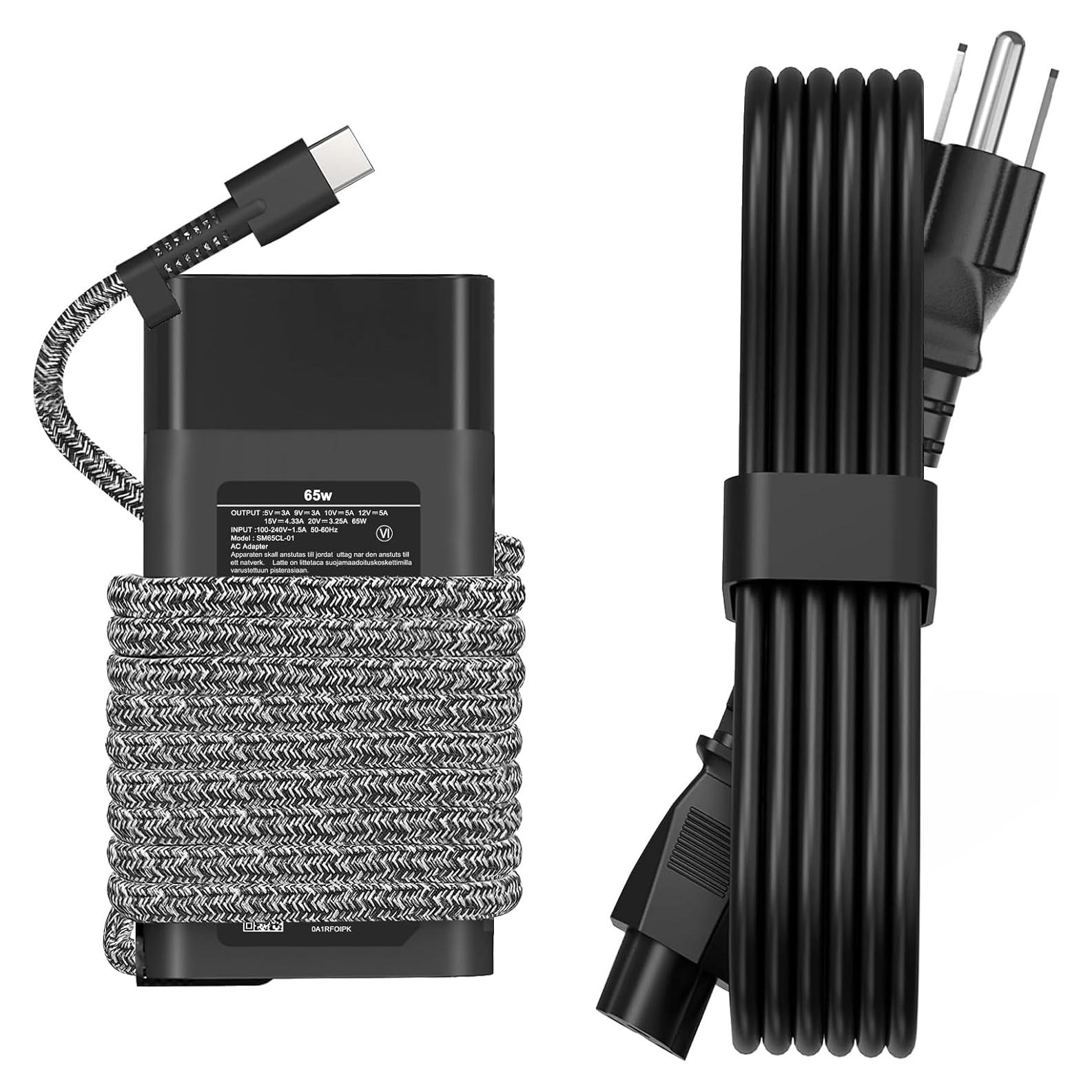 Cargador USB C 65W JEIBAO para HP Chromebook y EliteBook