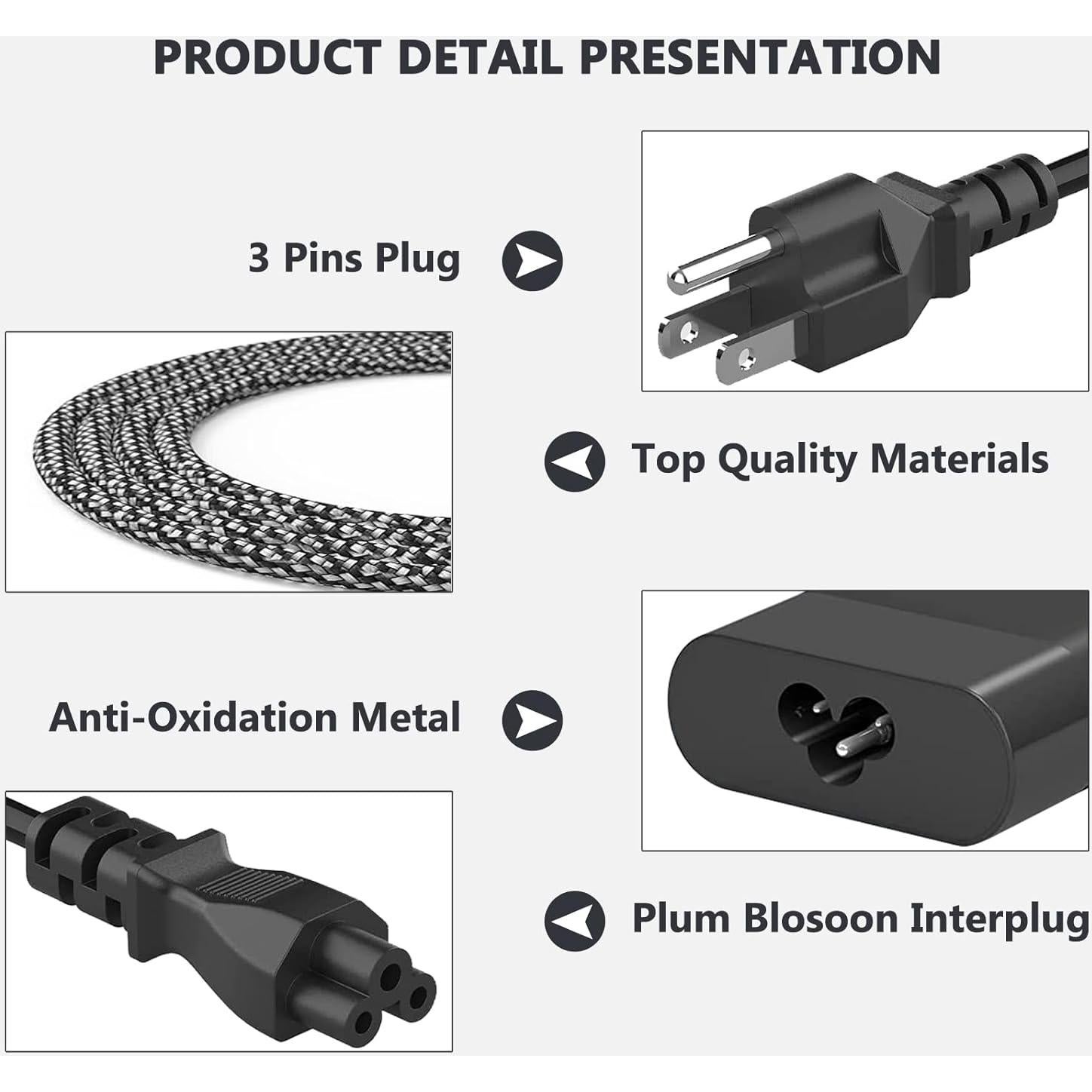 Cargador USB C 65W JEIBAO para HP Chromebook y EliteBook